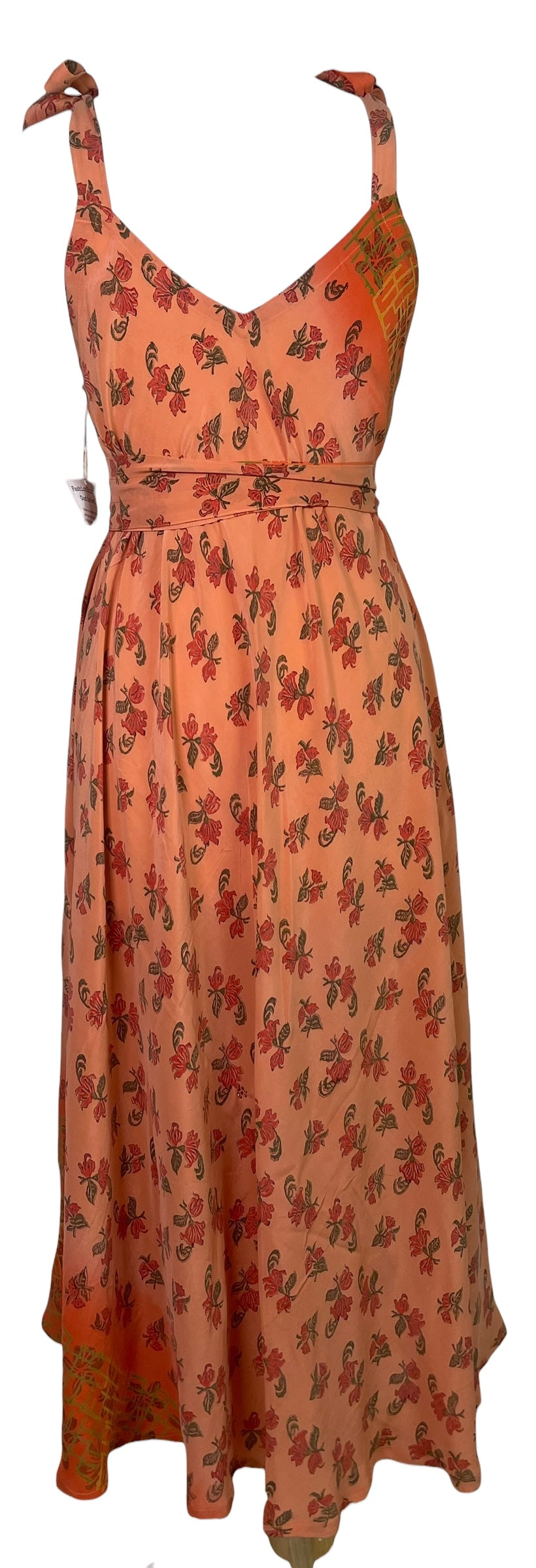 PREVIEW PRC8646 Avatar Pure Silk Maxi Dress with Belt by MARCH2026 – Handmade ethical Maxi Dress from sariKNOTsari using upcycled silk. Designed in Canada for travel and slow fashion, loved from Toronto to LA to Sydney.