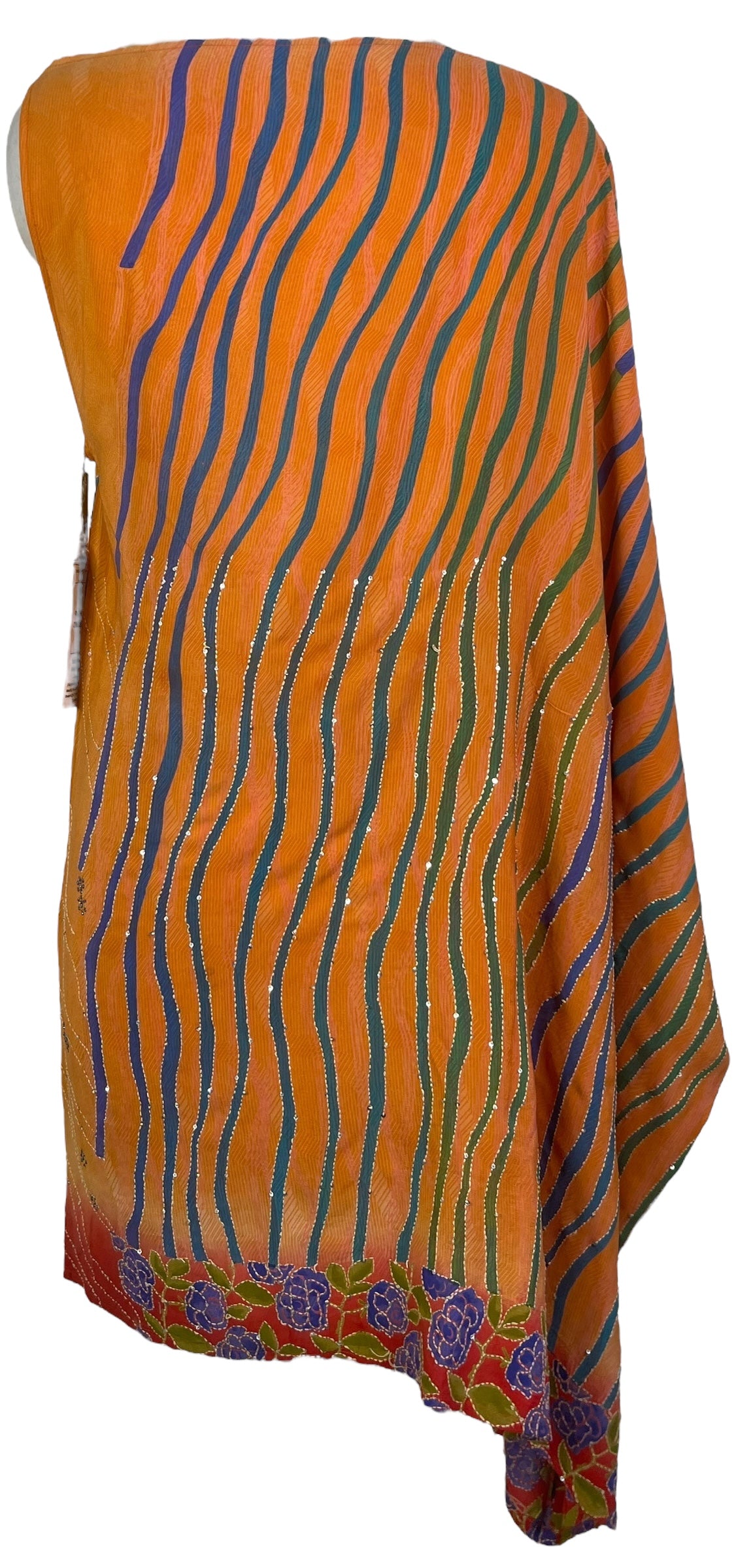 PRC7613 Wabi Sabi Pure Silk One Shoulder Dress