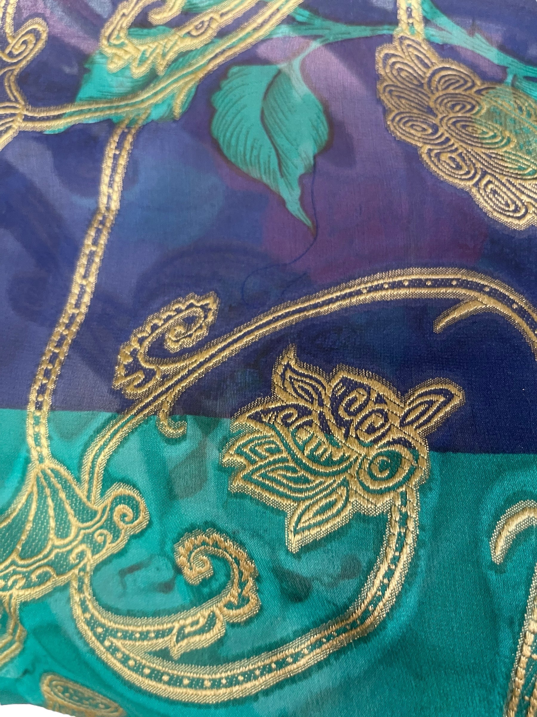 PREVIEW PRG7654 Sheer Avatar Pure Silk Side Slit Top by DECEMBER2025 – Handmade ethical Side Slit Top from sariKNOTsari using upcycled silk. Designed in Canada for travel and slow fashion, loved from Toronto to LA to Sydney.