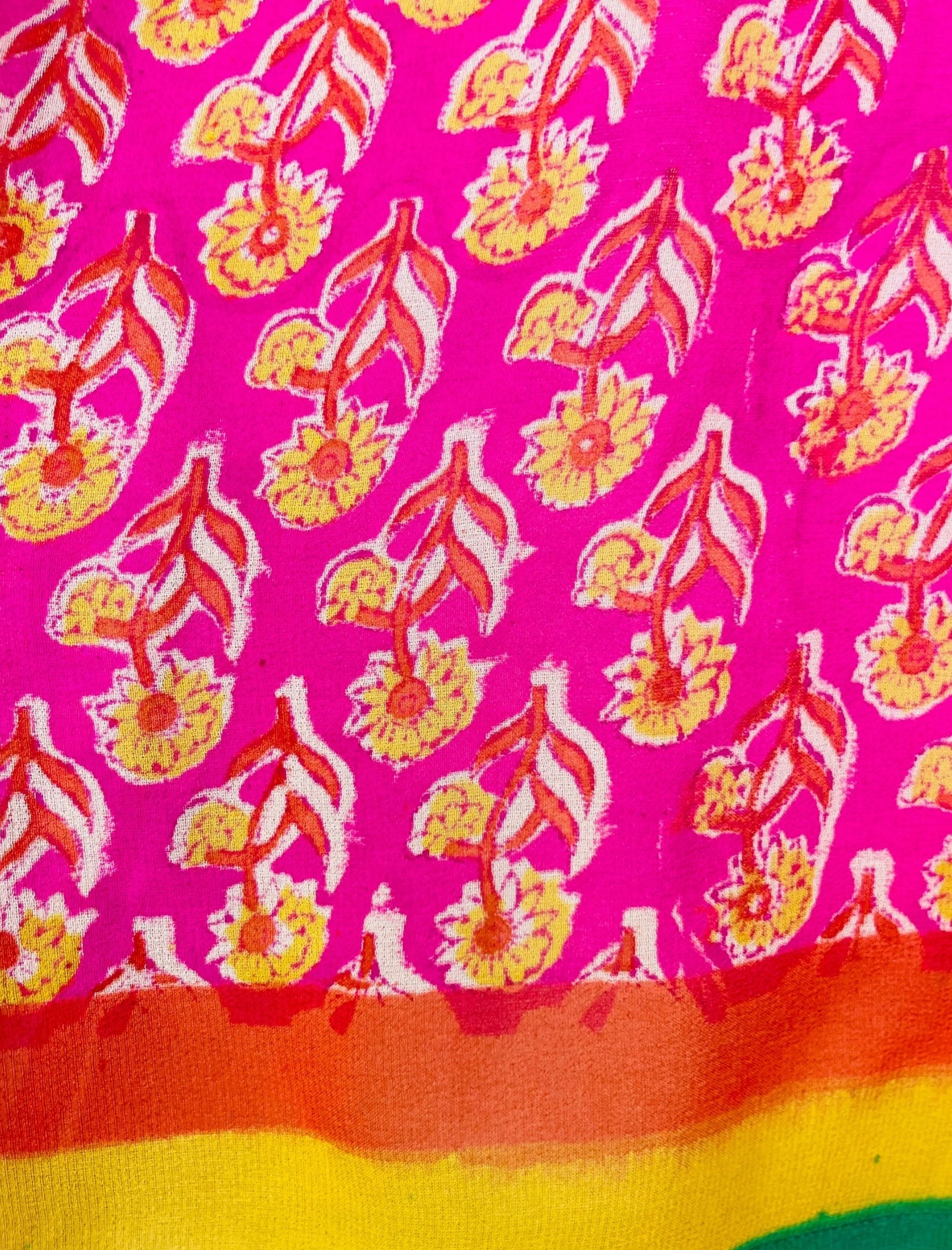 PRG7365 Sheer Avatar Pure Silk Kimono-Sleeved Top