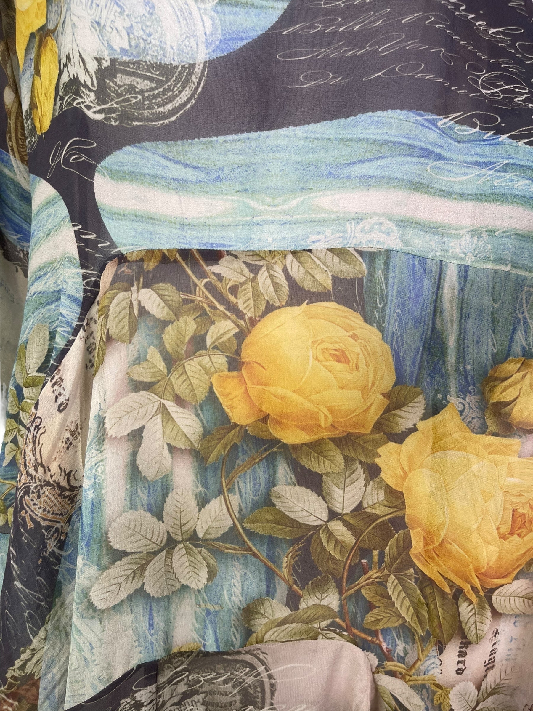 PRG7906 Sheer Avatar Pure Silk Sculptural Long Tunic Dress