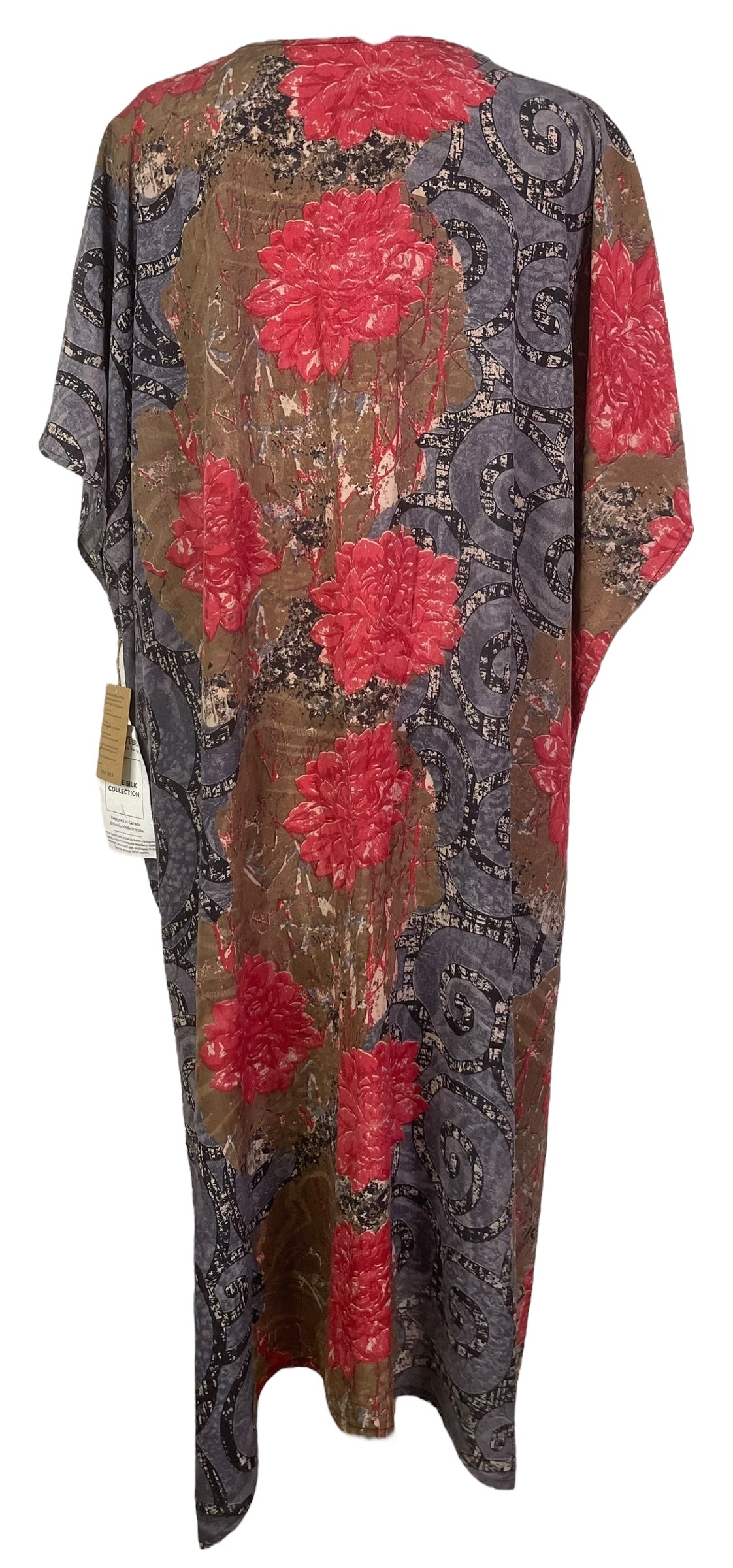 PRC6773 Wabi Sabi Pure Silk Maxi Kaftan