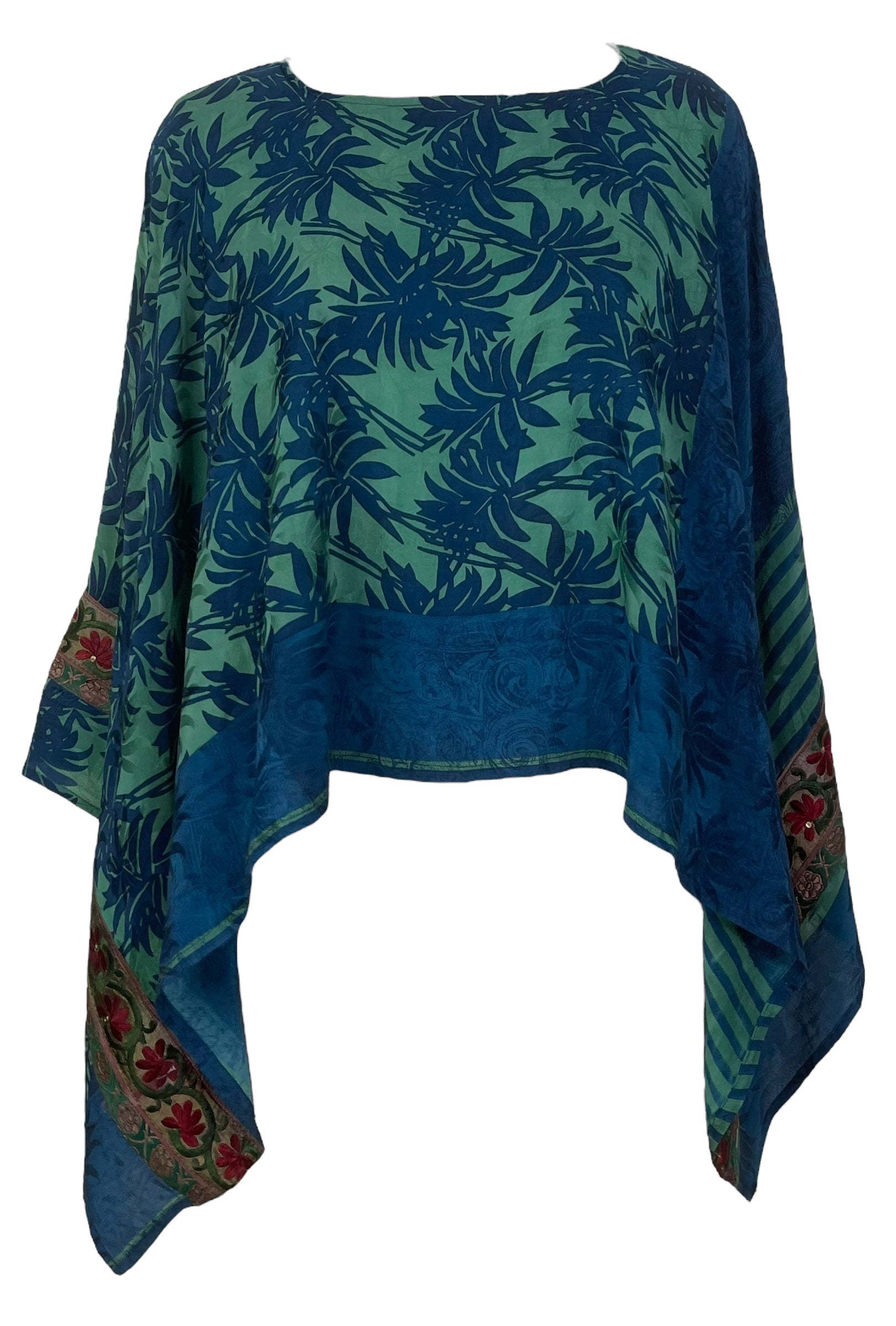 PRC7845 Avatar Pure Silk Capelet Poncho