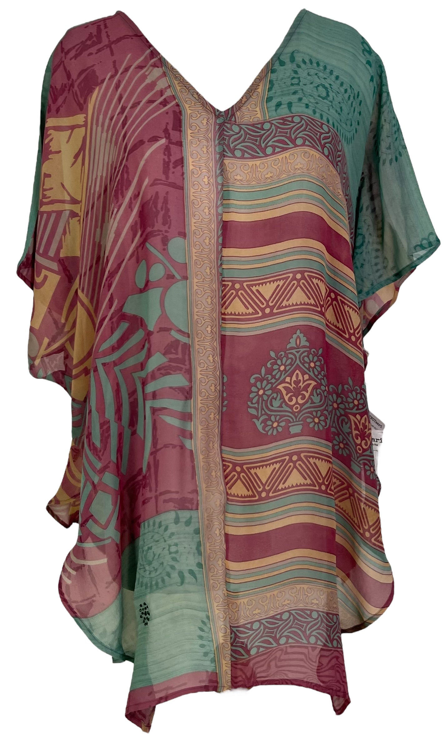 PRG7056 Sheer Wabi Sabi Pure Silk Waterfall Top