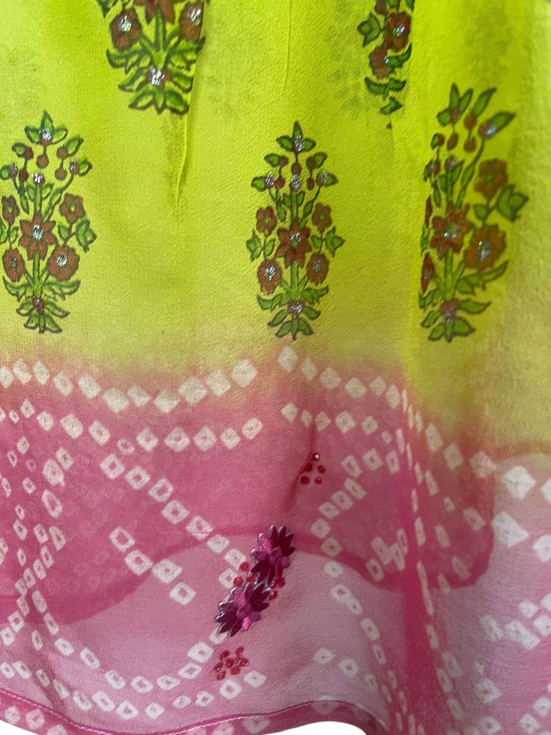 PCH7442 Sheer Chiffon Avatar Pure Silk Boxy Babydoll Dress