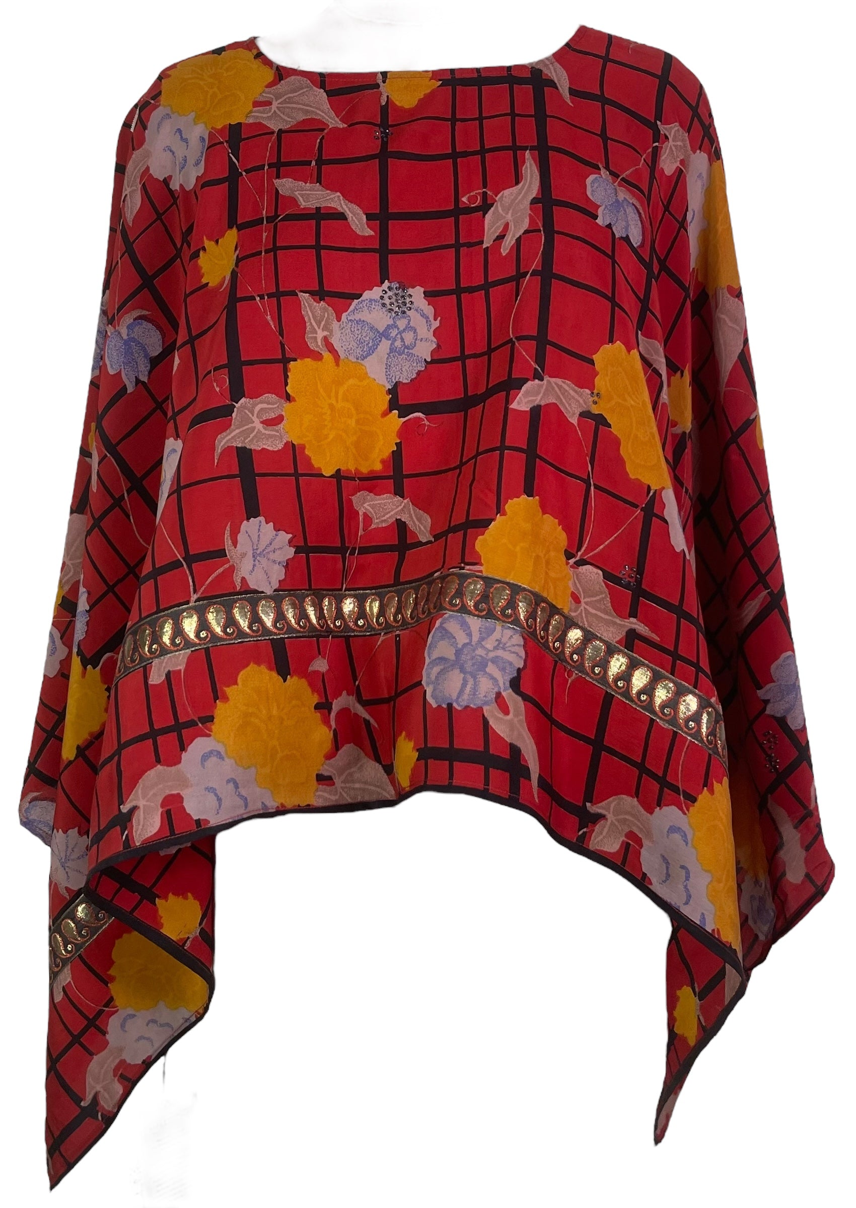 PREVIEW PRC7775 Pure Silk Wabi Sabi Capelet Poncho by DECEMBER2025 – Handmade ethical Poncho from sariKNOTsari using upcycled silk. Designed in Canada for travel and slow fashion, loved from Toronto to LA to Sydney.