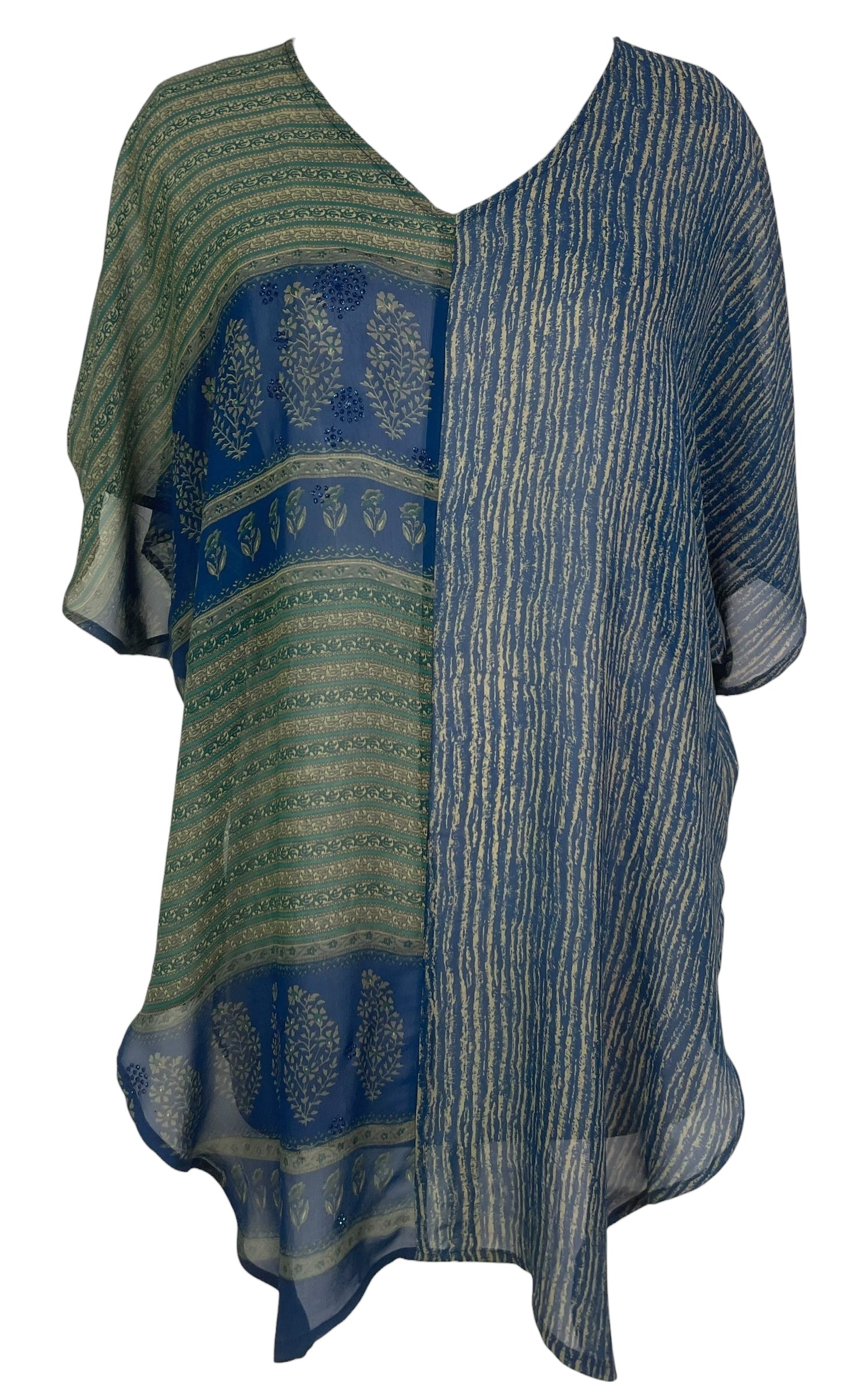 PRG8606 Sheer Wabi Sabi Pure Silk Waterfall Top