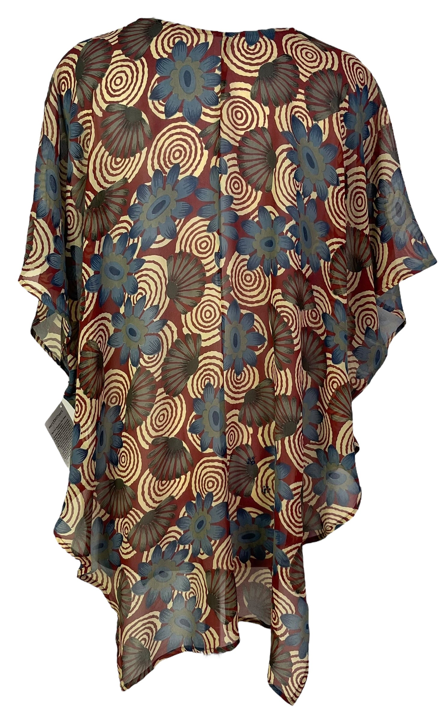 PRG7107 Sheer Avatar Pure Silk Waterfall Top