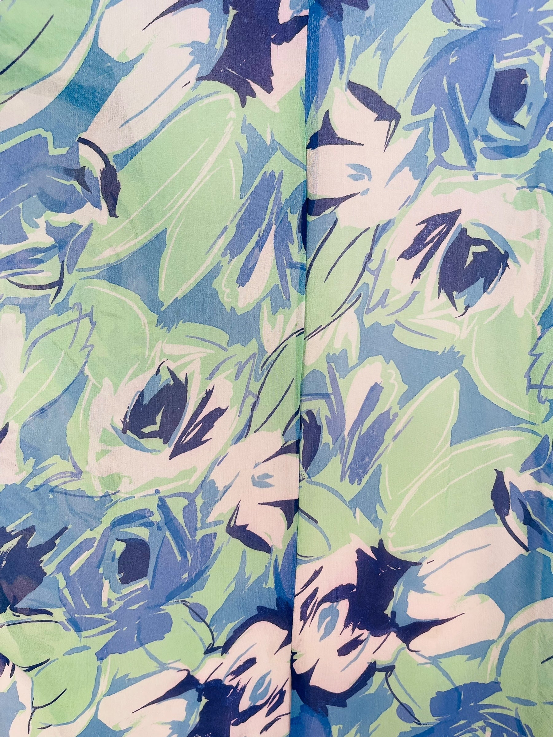 PRG7574 Sheer Avatar Pure Silk Waterfall Top