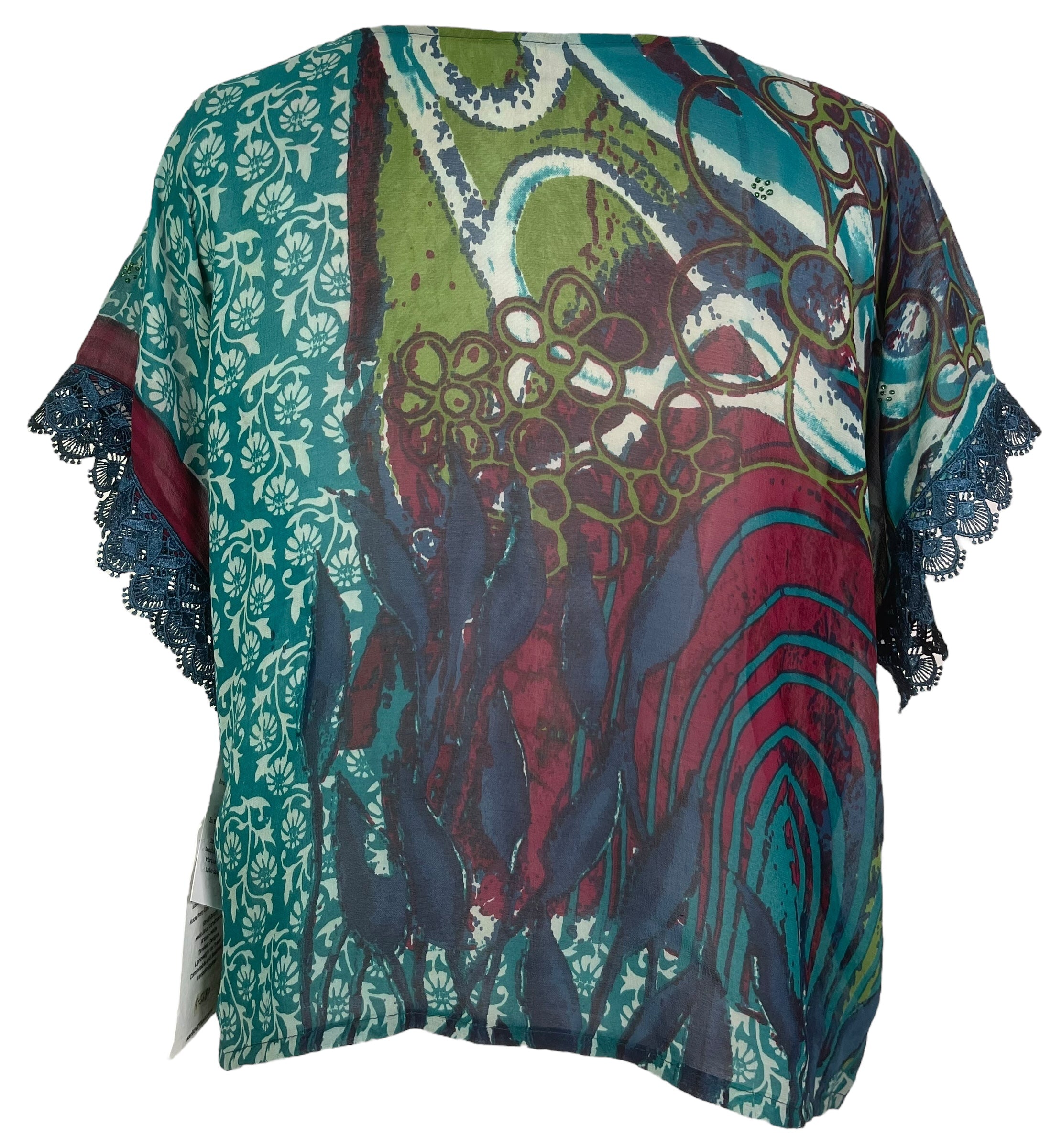 MARKETING PRG5680 Sheer Avatar Pure Silk Boxy Top by MARKETING – Handmade ethical Boxy Top from sariKNOTsari using upcycled silk. Designed in Canada for travel and slow fashion, loved from Toronto to LA to Sydney.