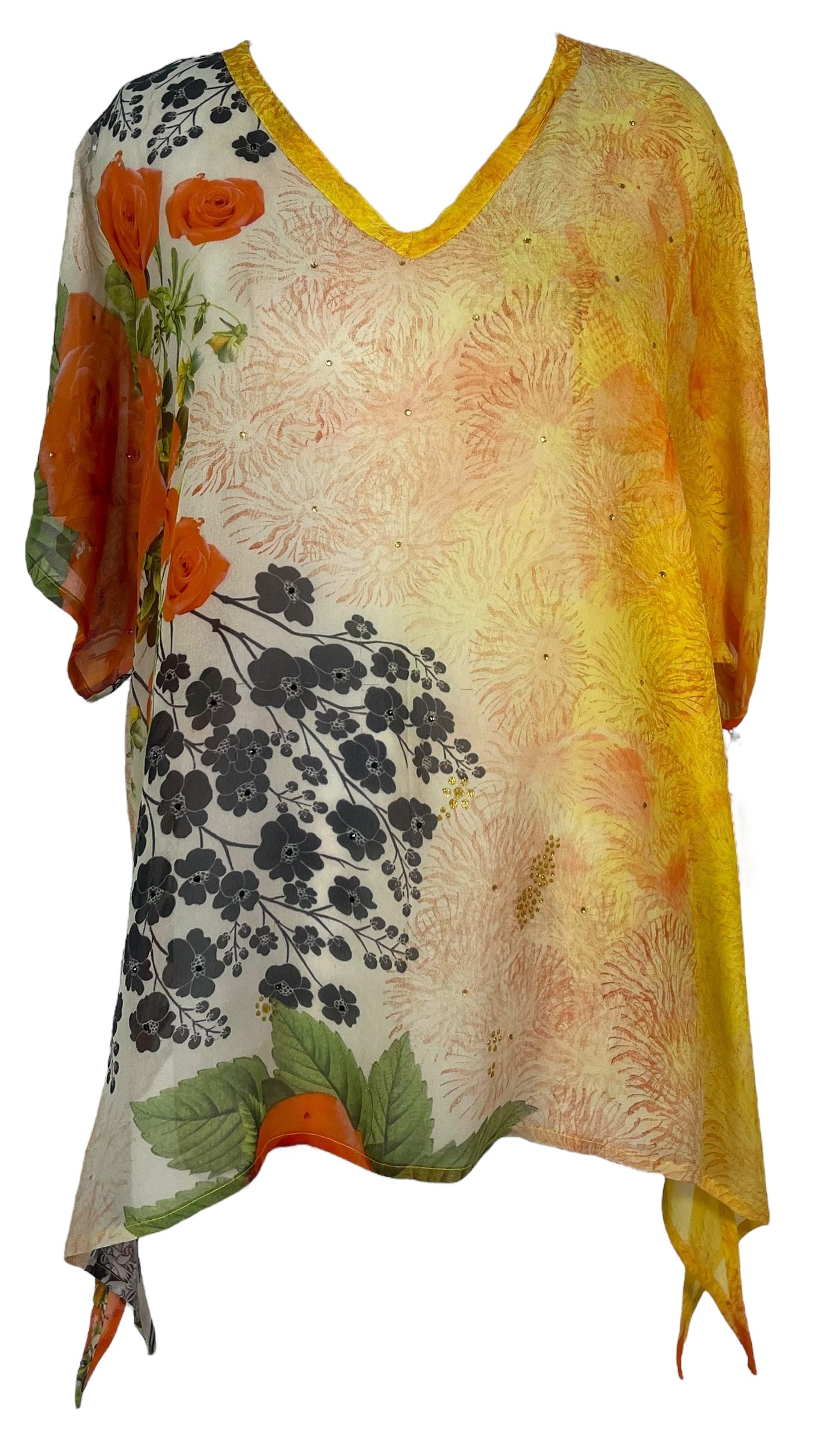 PREVIEW PRG8056  Wabi Sabi Pure Silk Long Tunic with Side Ties by DECEMBER2025 – Handmade ethical Side Tie Tunic from sariKNOTsari using upcycled silk. Designed in Canada for travel and slow fashion, loved from Toronto to LA to Sydney.