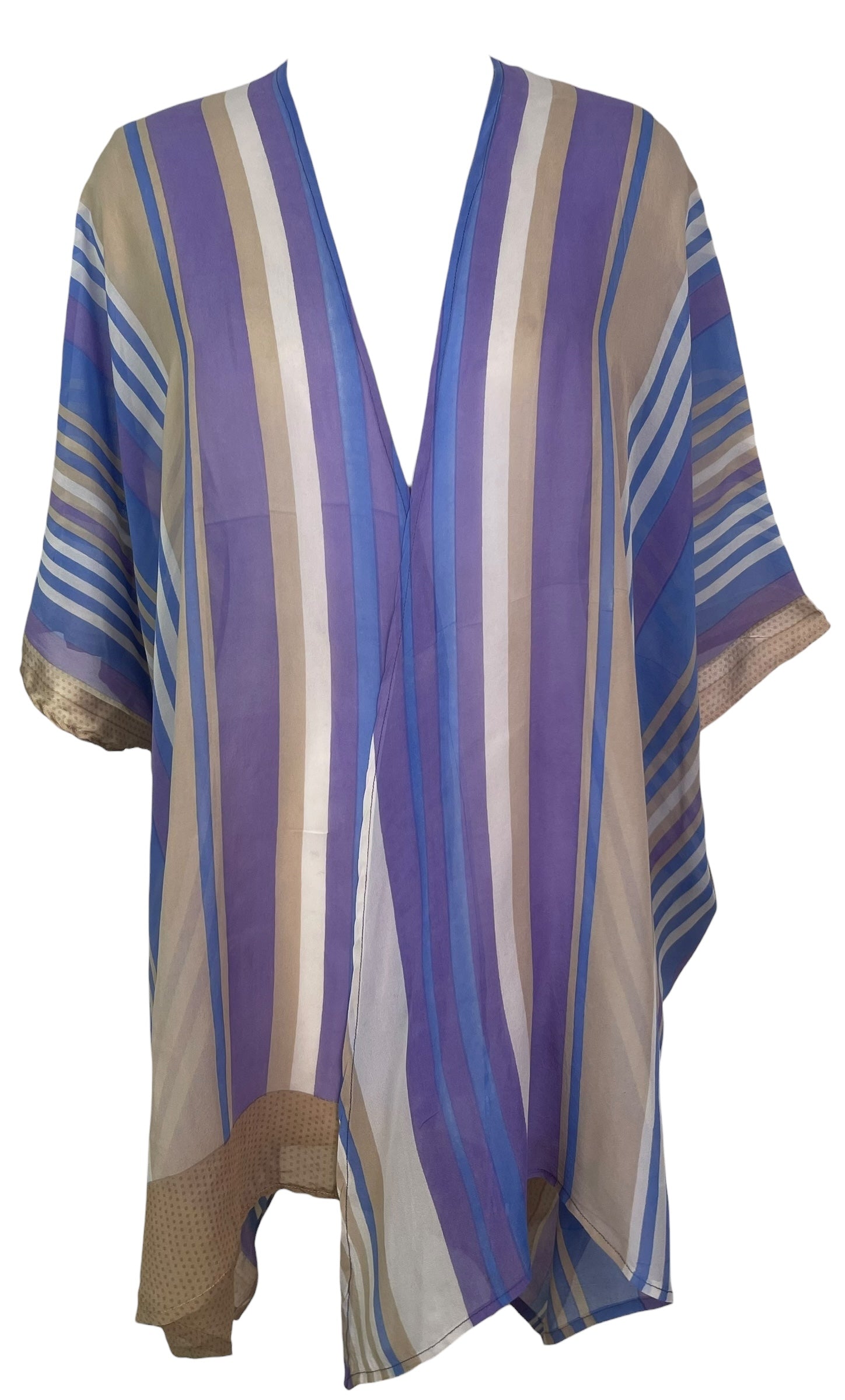 PREVIEW PRG8598 Wabi Sabi Pure Silk Cardigan by FEBRUARY2026 – Handmade ethical Cardigan from sariKNOTsari using upcycled silk. Designed in Canada for travel and slow fashion, loved from Toronto to LA to Sydney.