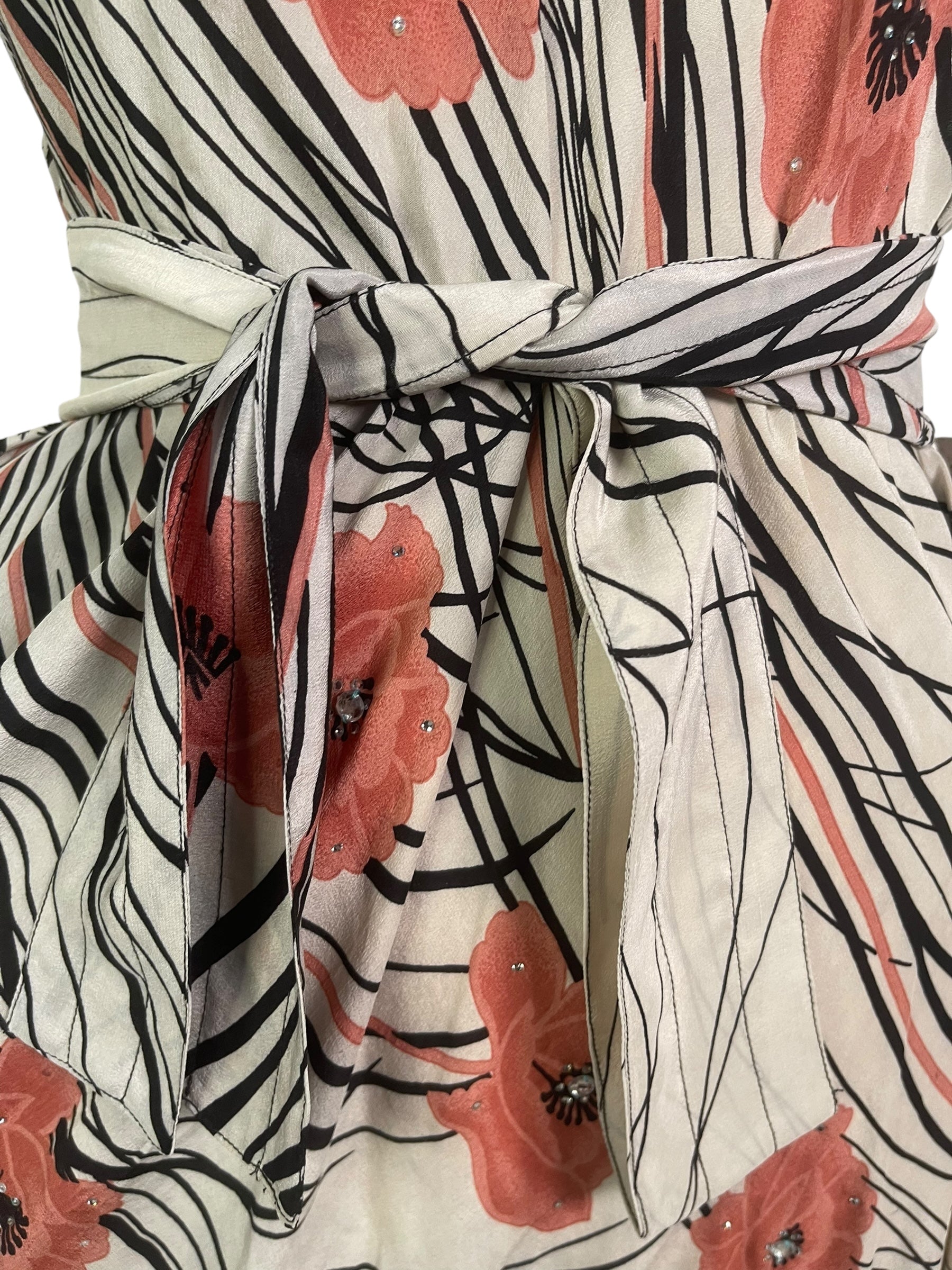 PRC8832 Wabi Sabi Pure Silk Maxi Dress with Belt