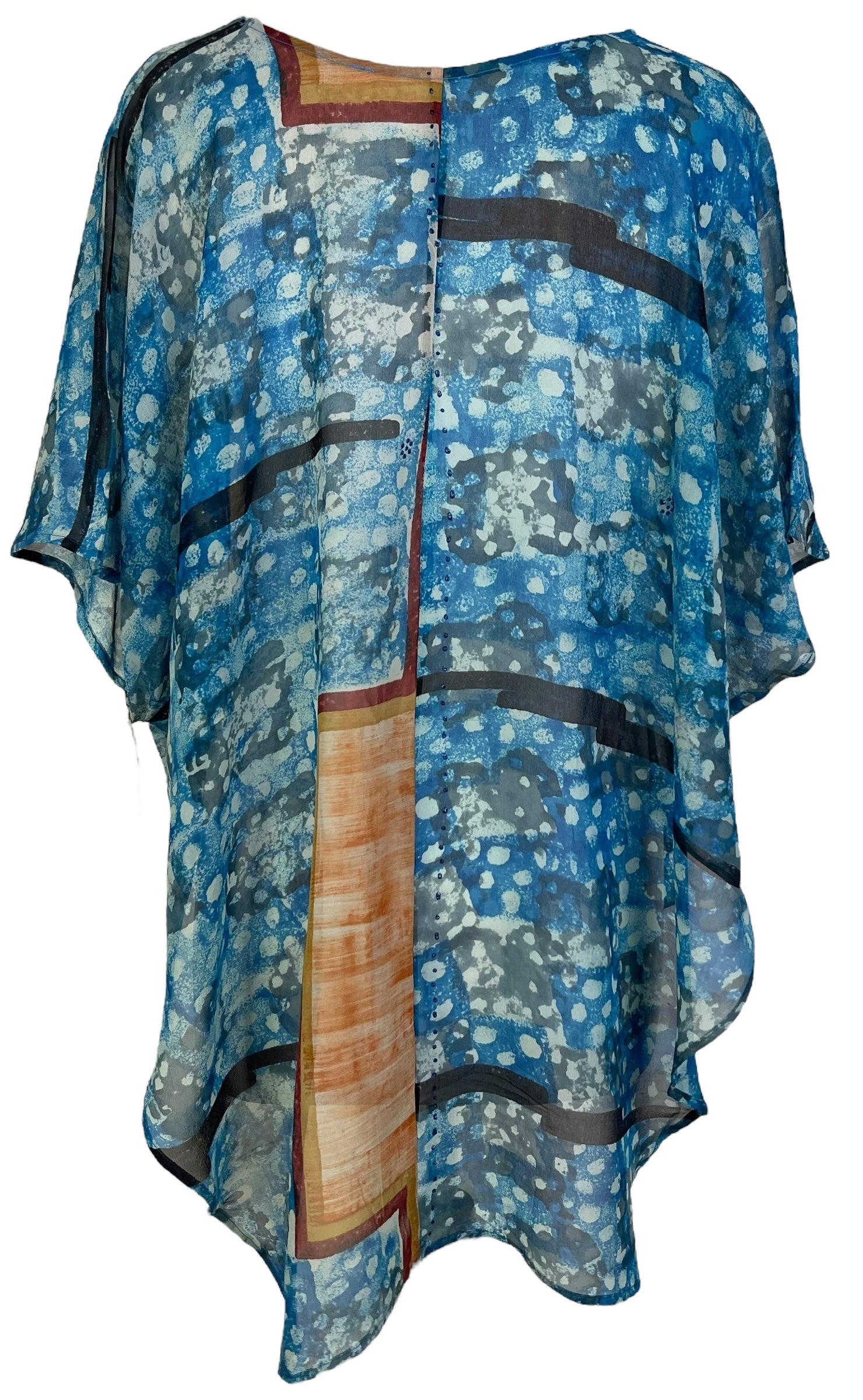 PRG7050 Sheer Wabi Sabi Pure Silk Waterfall Top