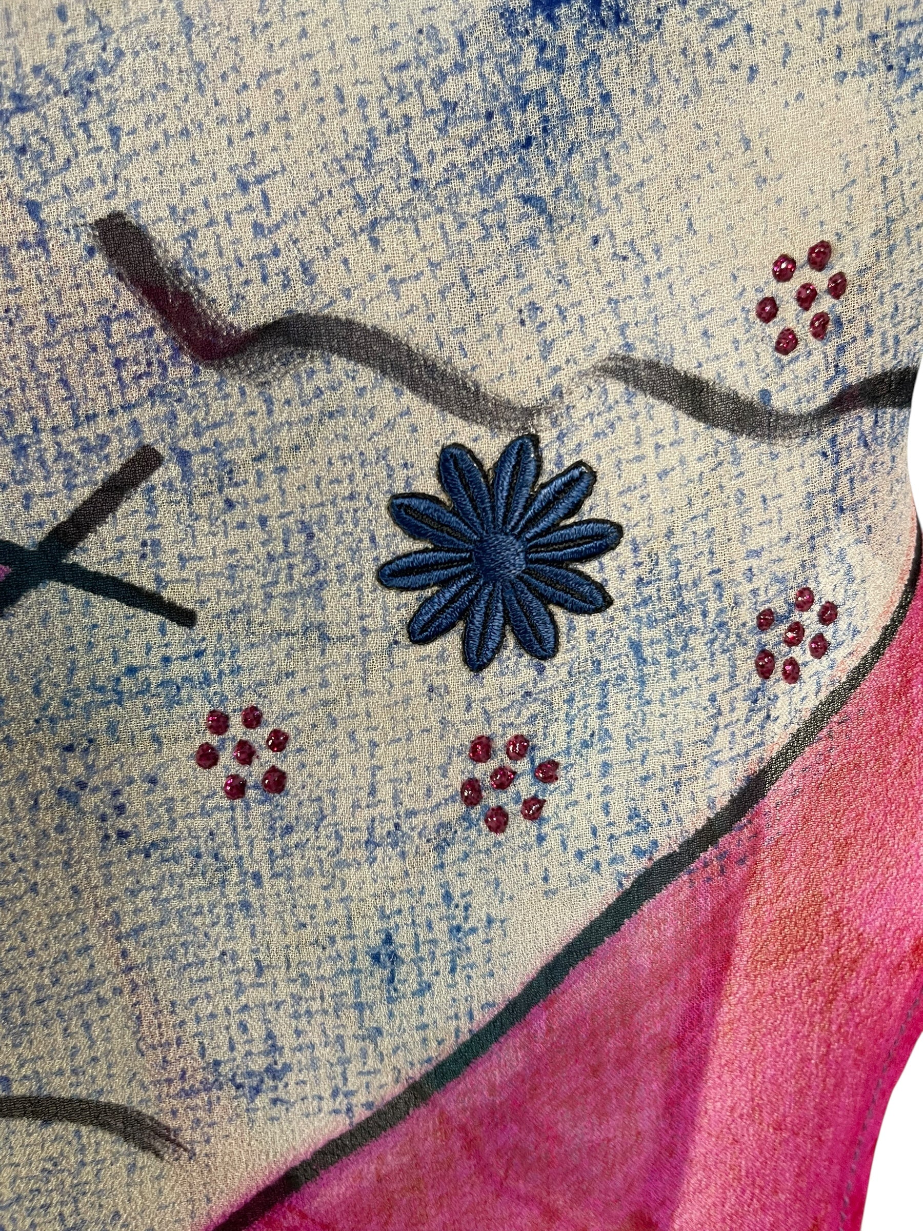 PRG7270 Sheer Wabi Sabi Pure Silk Waterfall Top