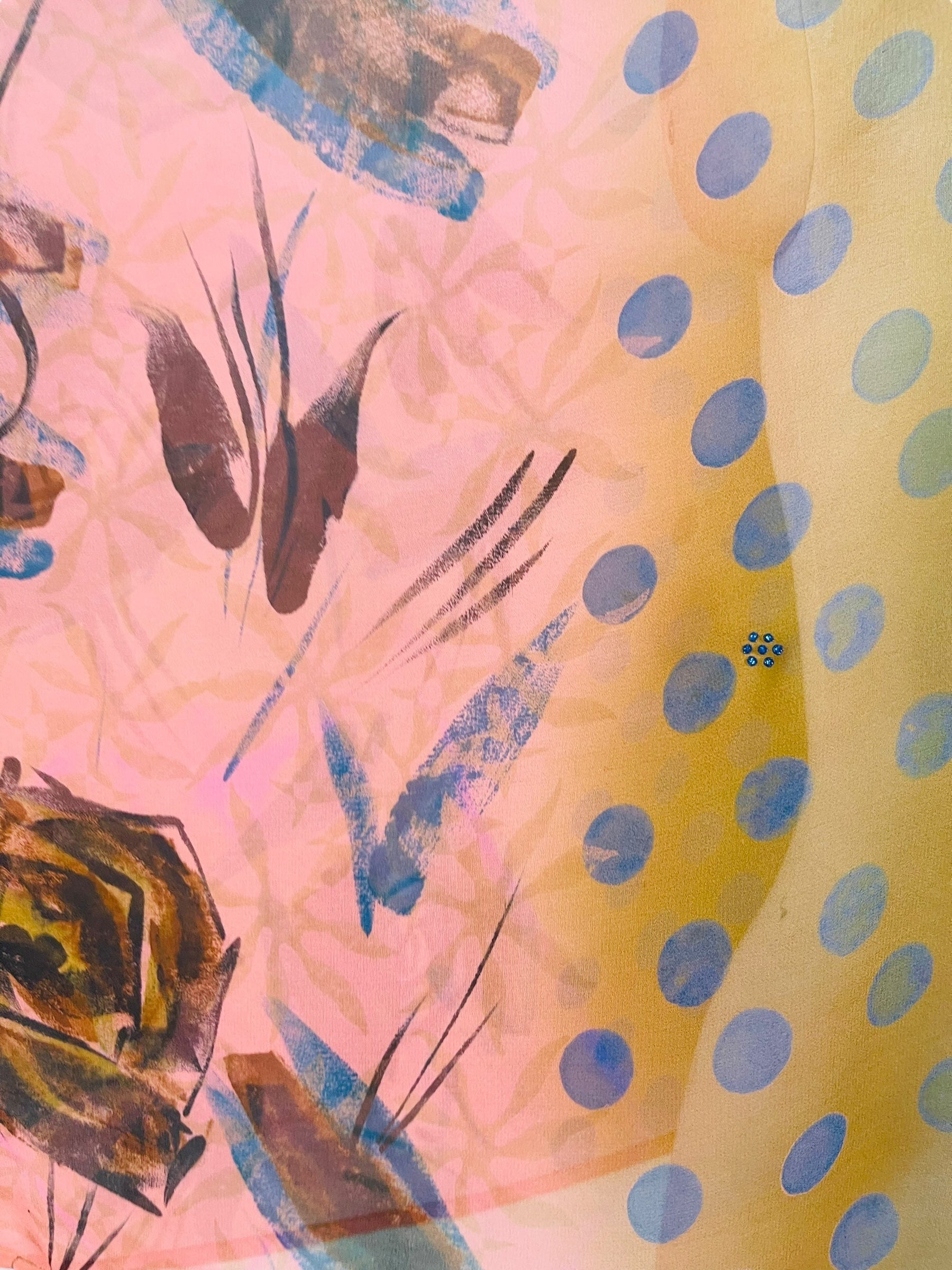 PRG7567 Sheer Avatar Pure Silk Kimono-Sleeved Top