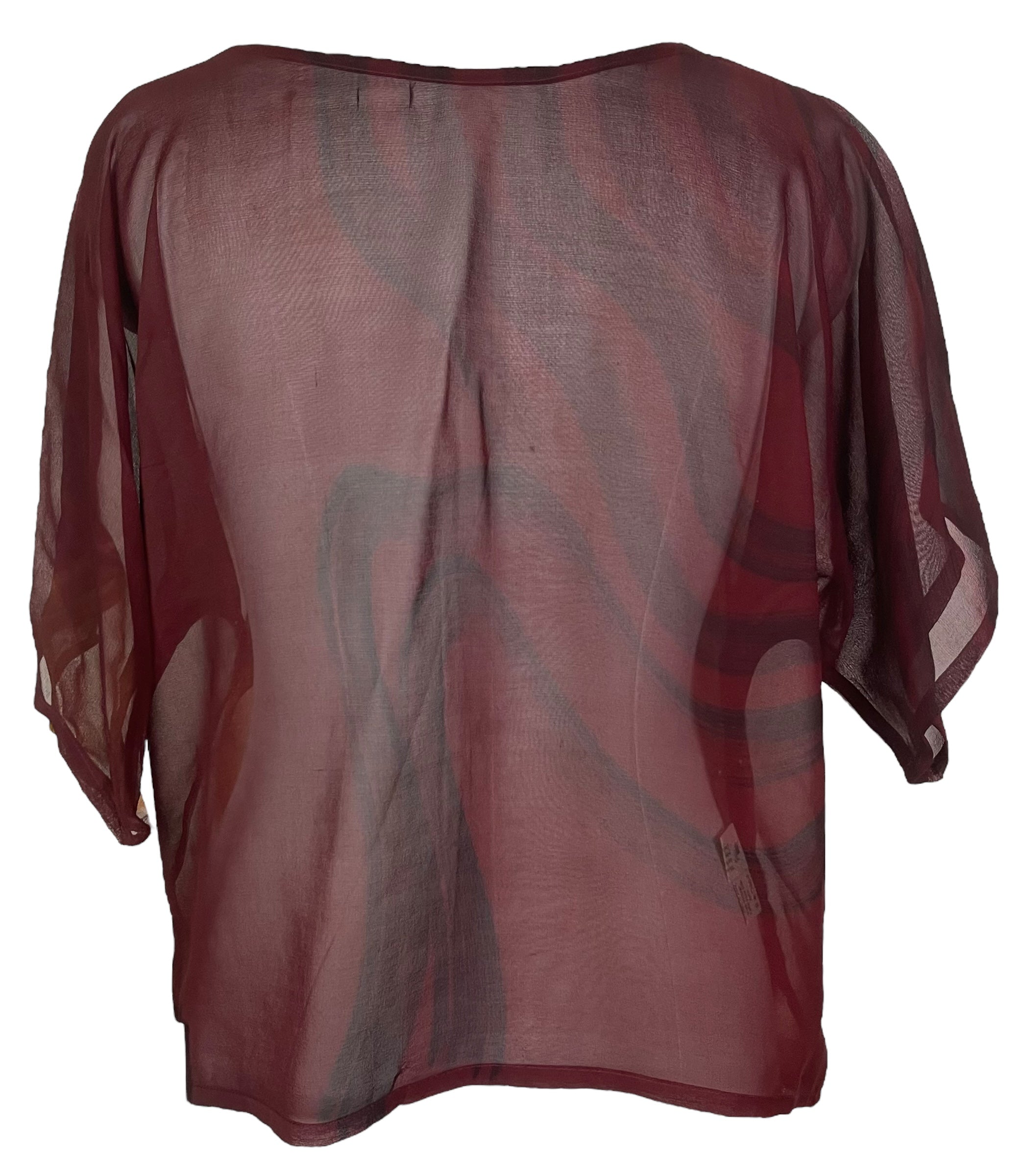 PRG7609 Sheer Wabi Sabi Pure Silk Boxy Top