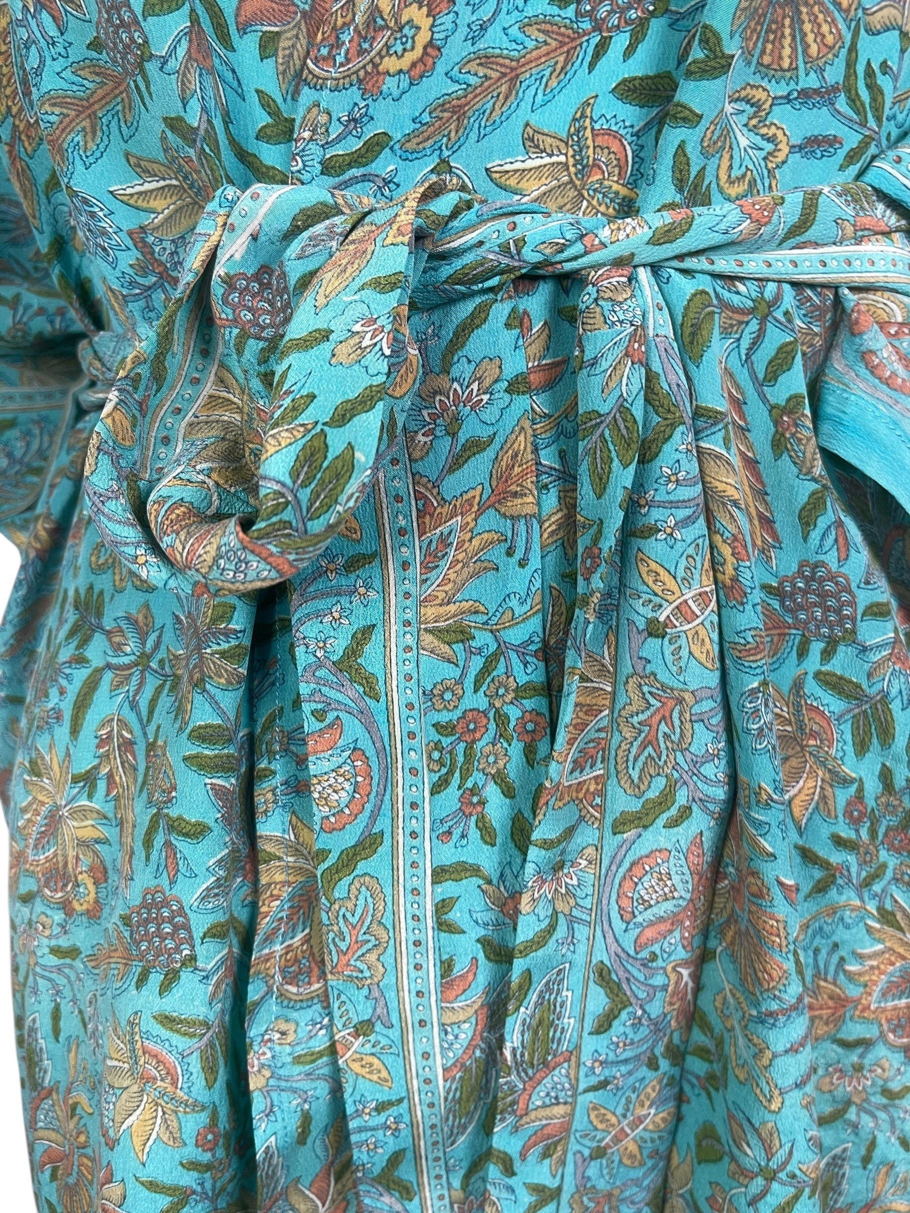 PRC8492 Wabi Sabi Pure Silk Kimono-Sleeved Jacket with Belt