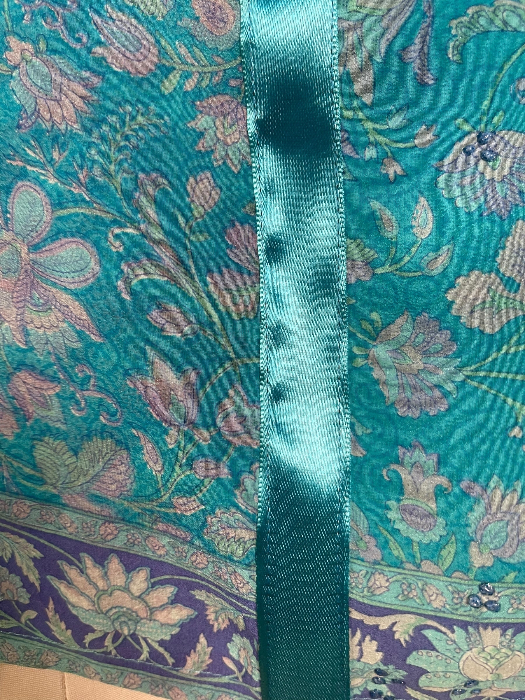 PREVIEW PRC8735  Avatar Pure Silk Kimono-Sleeved Top by MARCH2026 – Handmade ethical Kimono Top from sariKNOTsari using upcycled silk. Designed in Canada for travel and slow fashion, loved from Toronto to LA to Sydney. Featuring Zsiska, Bryn Walker and Artisan Leather coats by Rejean Pepin, Pepin designs