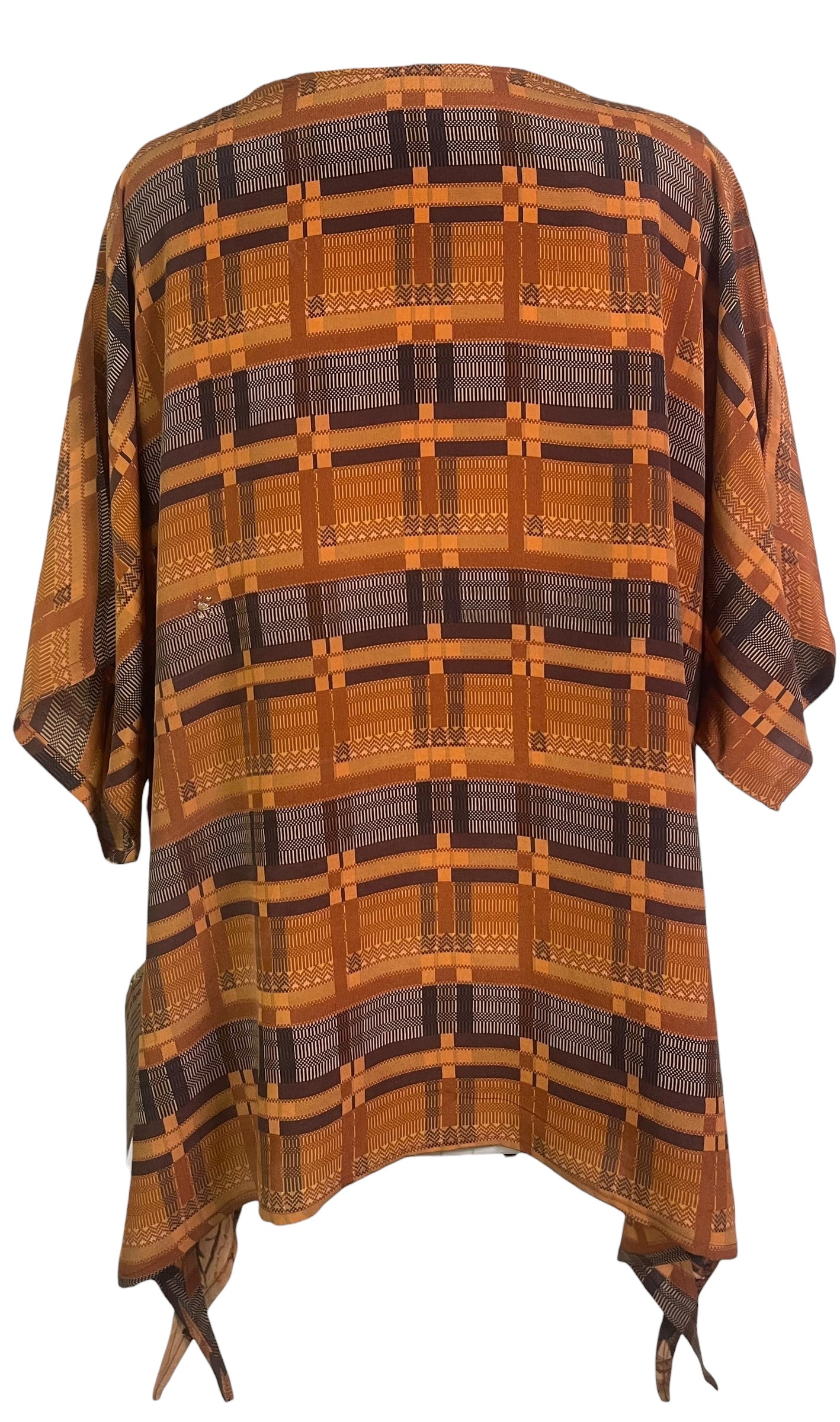 PROBLEM PREVIEW PRC8740 Avatar Pure Silk Long Tunic with Side Ties by MARCH2026 – Handmade ethical Side Tie Tunic from sariKNOTsari using upcycled silk. Designed in Canada for travel and slow fashion, loved from Toronto to LA to Sydney.