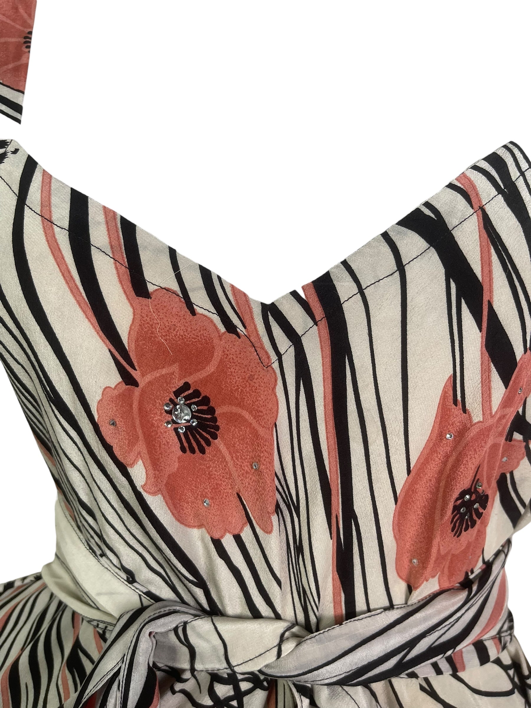 PRC8832 Wabi Sabi Pure Silk Maxi Dress with Belt