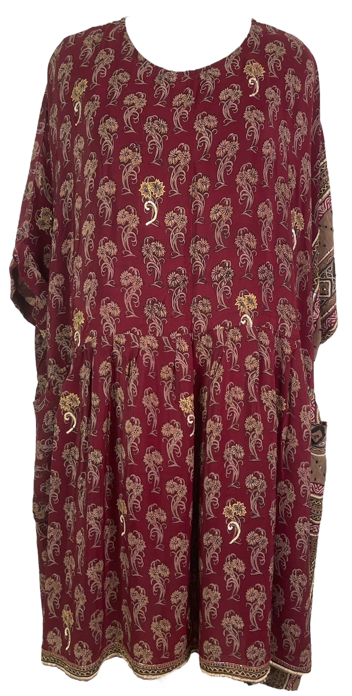 PRC7463 Wabi Sabi Pure Silk Boxy Babydoll Dress