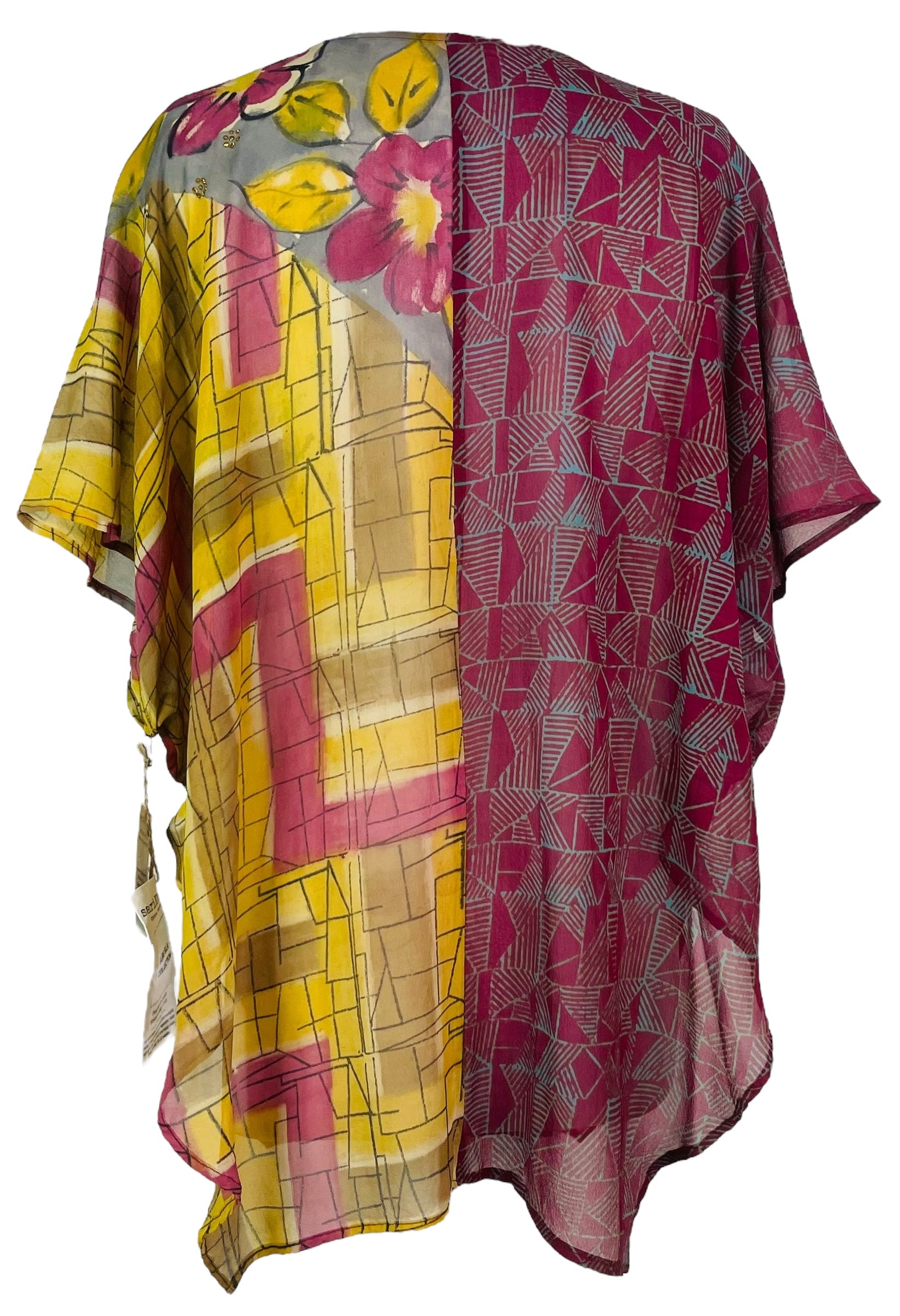 PRG7557 Sheer Avatar Pure Silk Waterfall Top