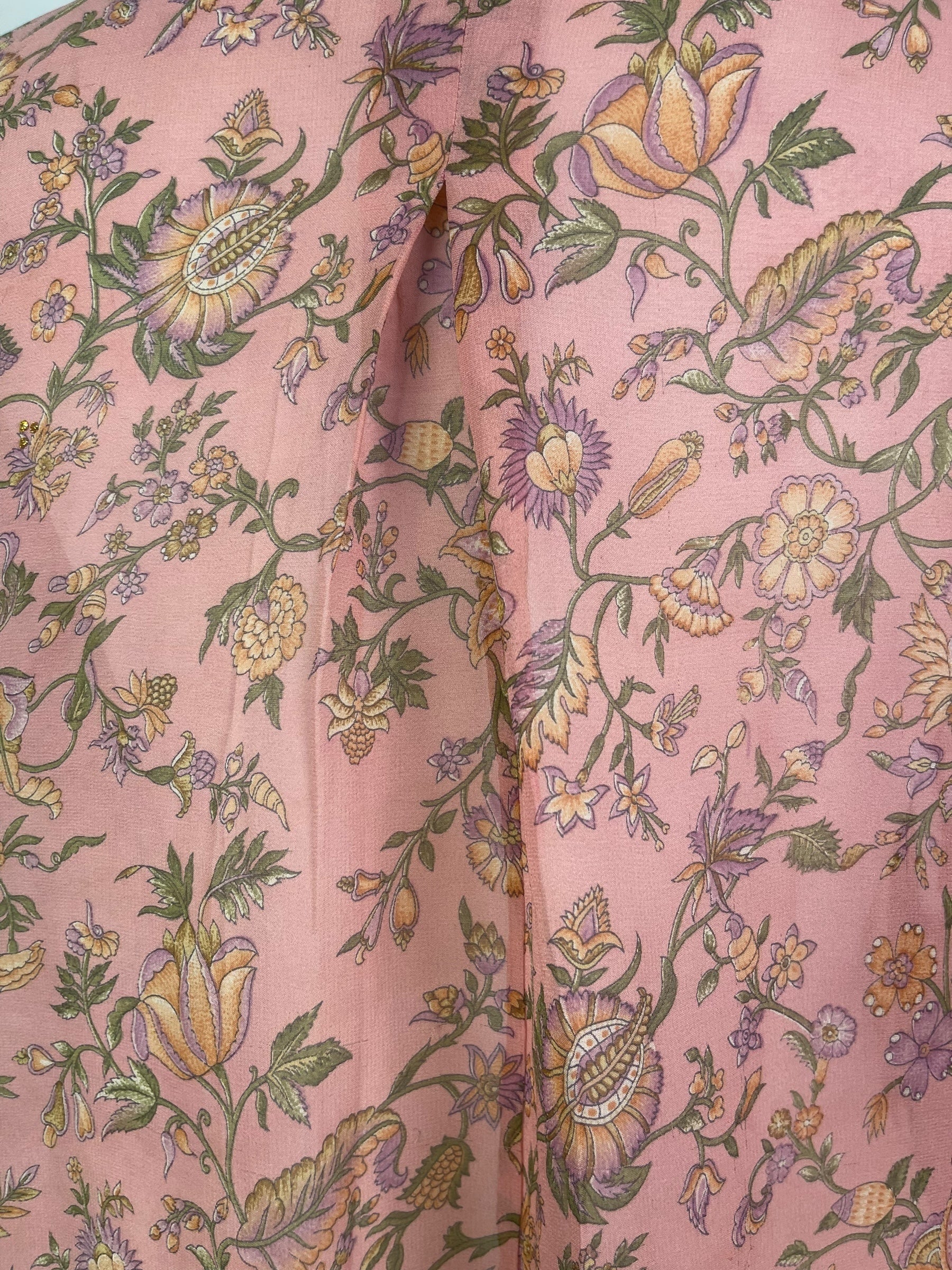 PRG7965 Sheer Wabi Sabi Pure Silk Self Pocket Tunic Dress