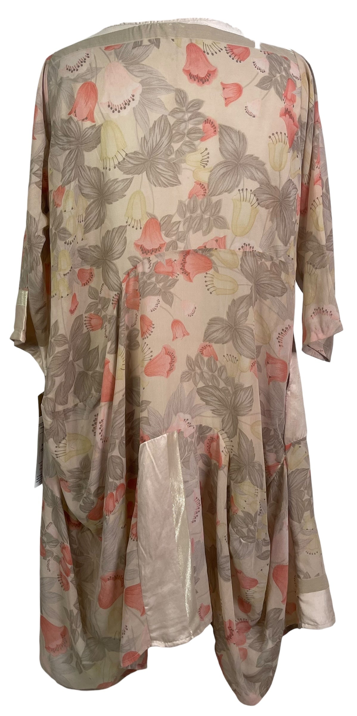 PRG8915 Sheer Wabi Sabi Sculptural Silk Long Tunic Dress by 15 FEBRUARY 2026 – Handmade ethical Sculptural Dress from sariKNOTsari using upcycled silk. Designed in Canada for travel and slow fashion, loved from Toronto to LA to Sydney.