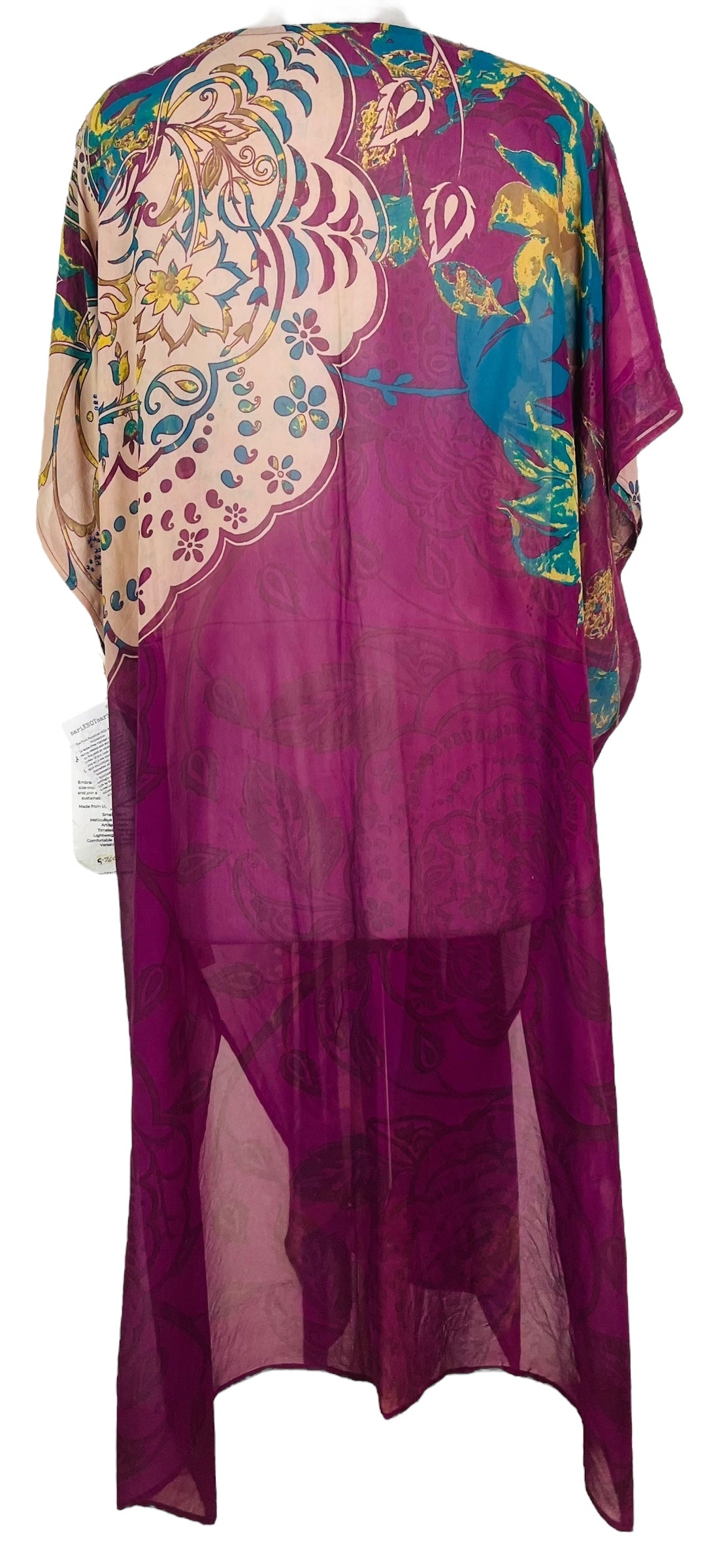 MARKETING PRC7606 Avatar Pure Silk Maxi Kaftan by MARKETING – Handmade ethical Maxi Kaftan from sariKNOTsari using upcycled silk. Designed in Canada for travel and slow fashion, loved from Toronto to LA to Sydney.