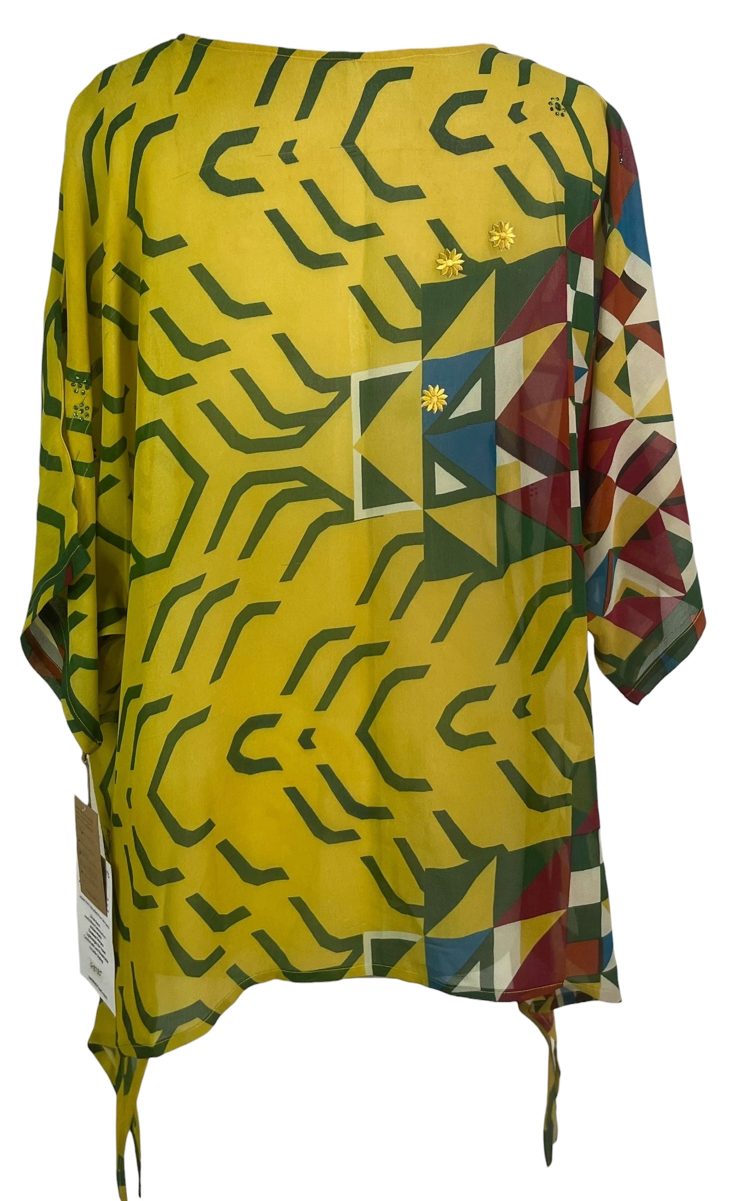 PRG8785 Sheer Wabi Sabi Pure Silk Long Tunic with Side Ties by 15 FEBRUARY 2026 – Handmade ethical Side Tie Tunic from sariKNOTsari using upcycled silk. Designed in Canada for travel and slow fashion, loved from Toronto to LA to Sydney.