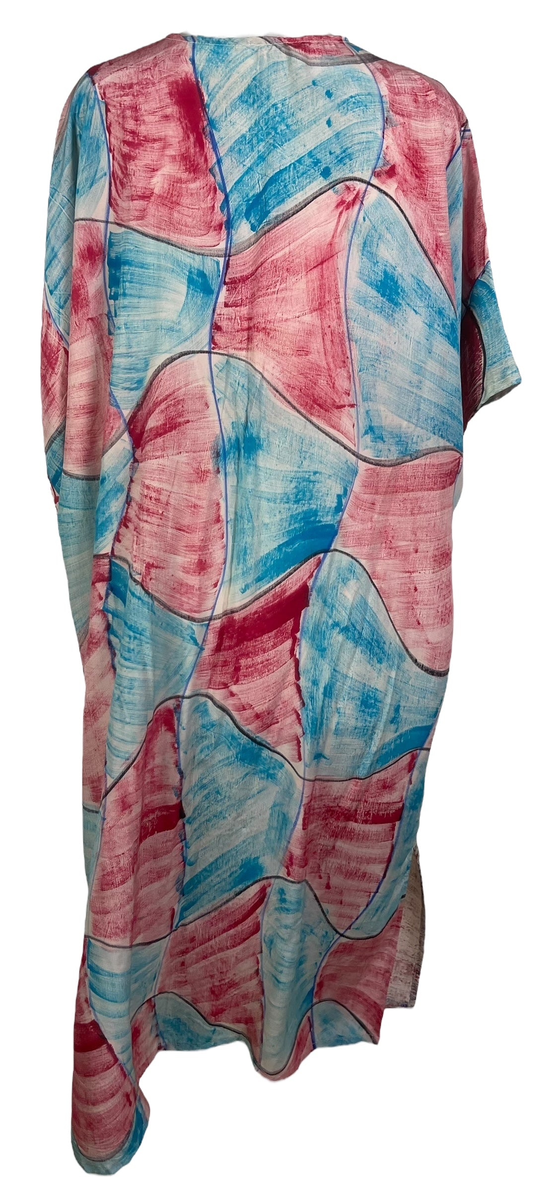 PRC7657 Wabi Sabi Pure Silk Kimono Sleeved Duster with Belt