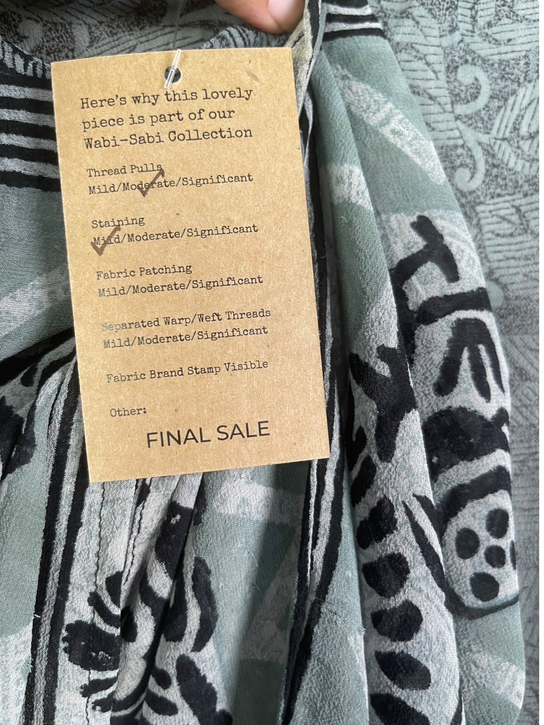 PRG7712 Sheer Wabi Sabi Pure Silk Short Kaftan Tunic With Slits