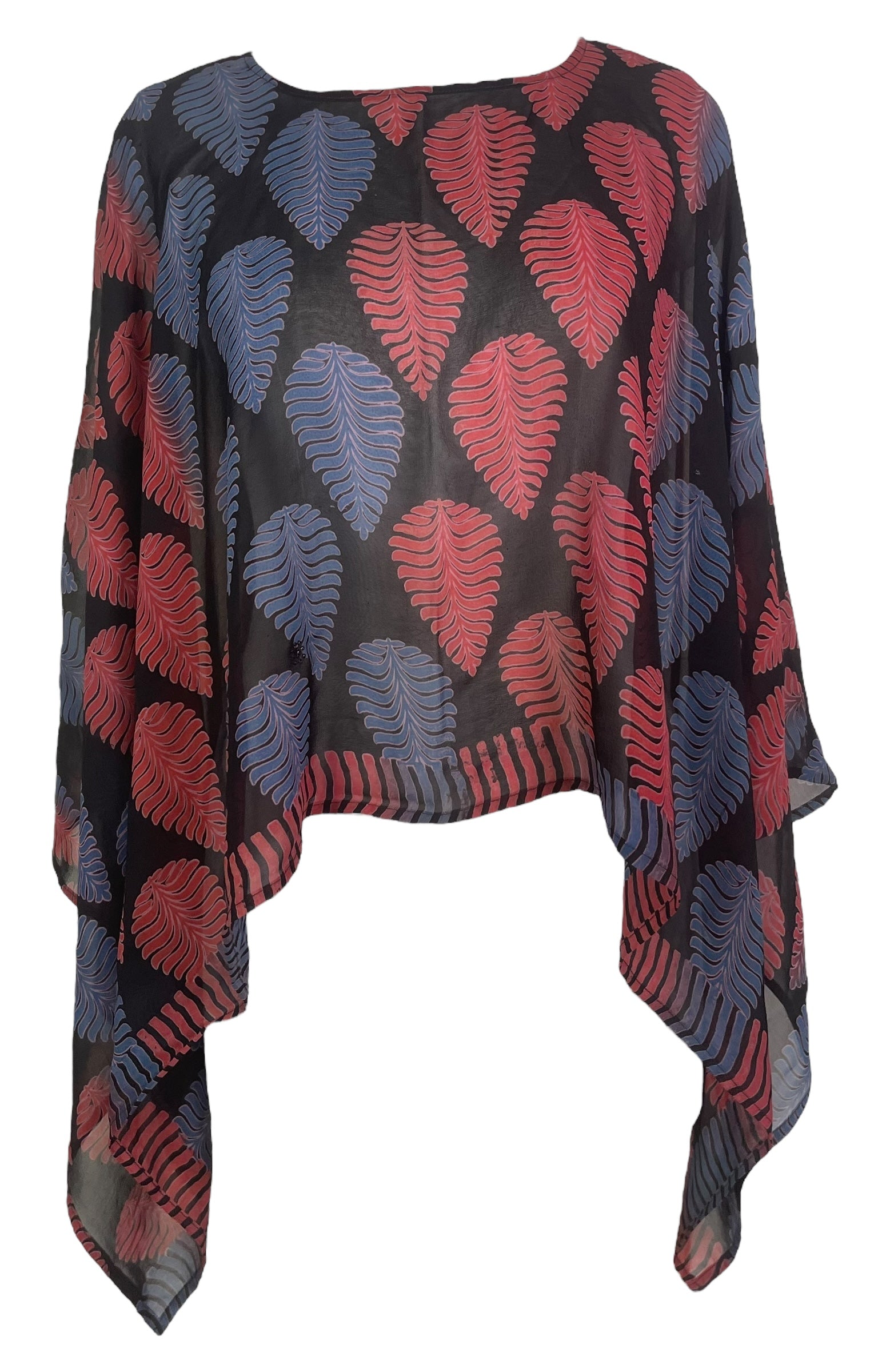 PREVIEW PRG7962 Sheer Pure Silk Wabi Sabi Capelet Poncho by DECEMBER2025 – Handmade ethical Poncho from sariKNOTsari using upcycled silk. Designed in Canada for travel and slow fashion, loved from Toronto to LA to Sydney.