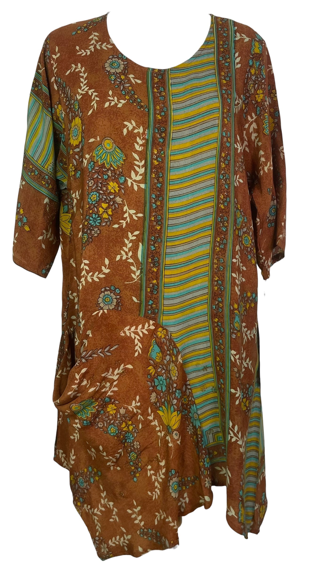 PREVIEW PRC8460 Avatar Pure Silk Self Pocket Tunic Dress