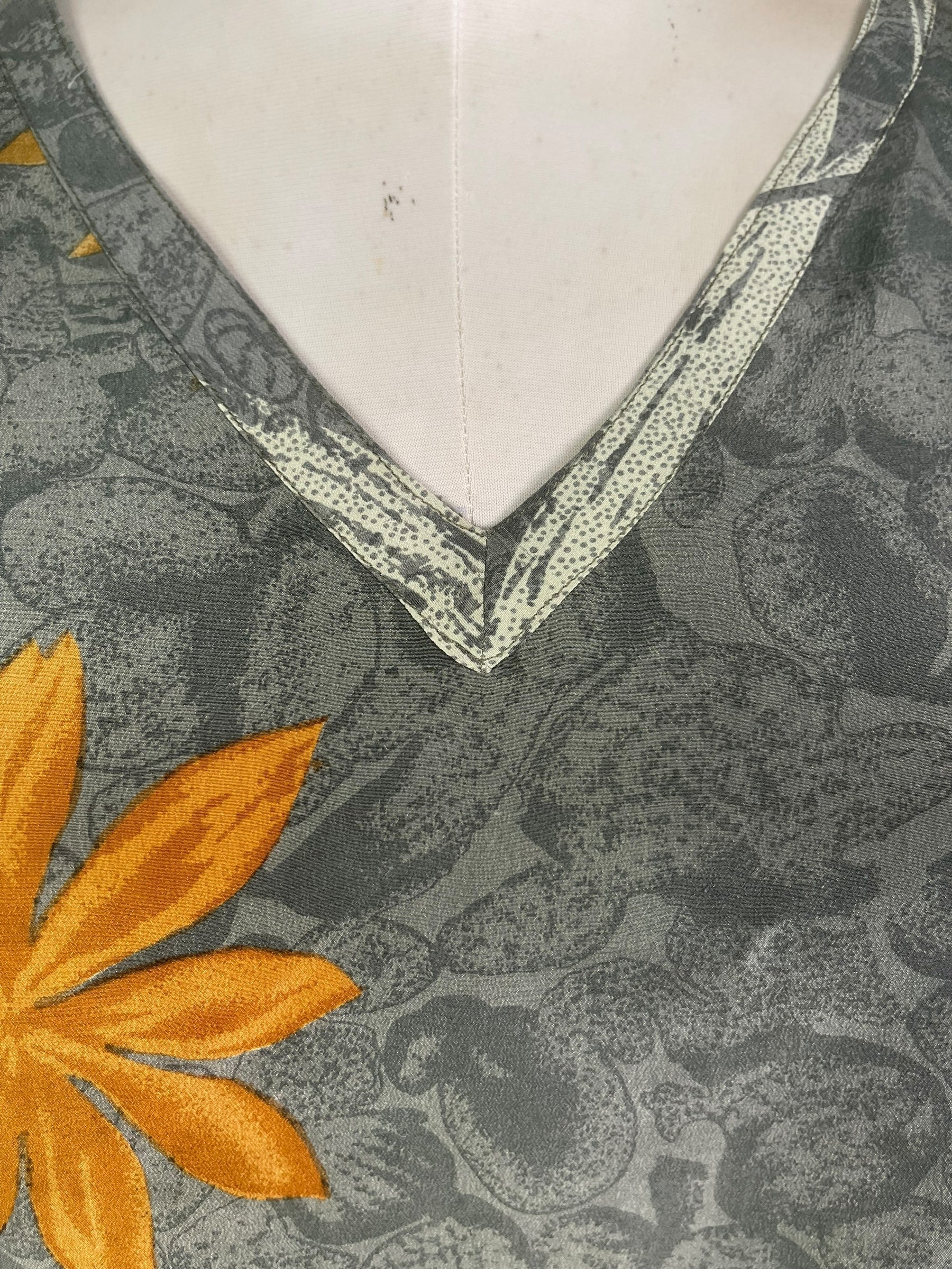 PRC8464 Wabi Sabi Pure Silk Long Tunic with Side Ties