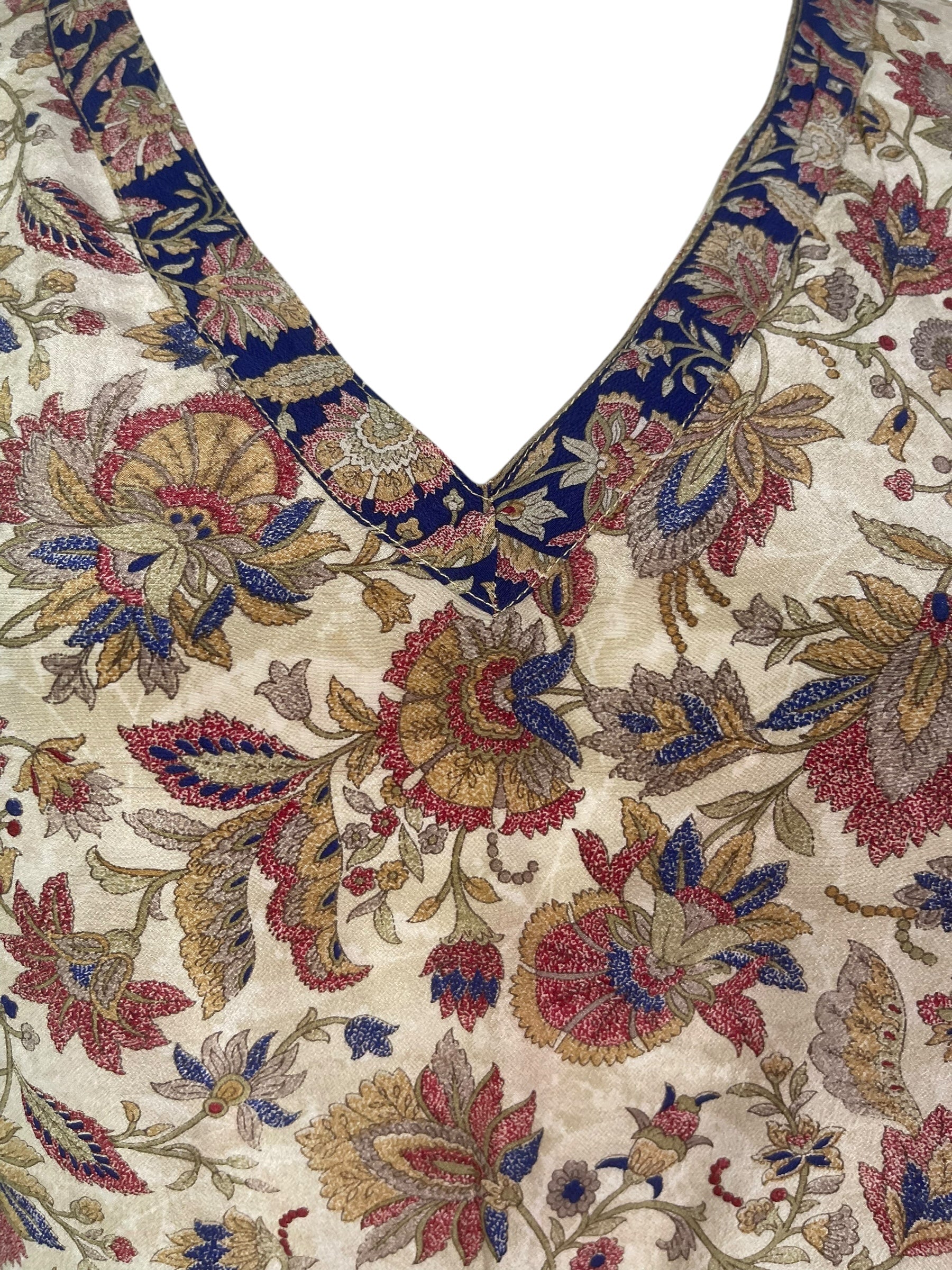 PRC7868 Wabi Sabi Pure Silk Long Tunic with Side Ties