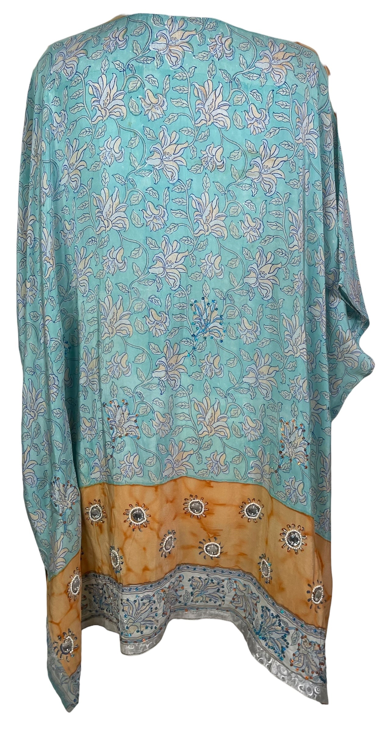 PREVIEW PRC8013 Wabi Sabi Pure Silk Short Kaftan Tunic With Slits