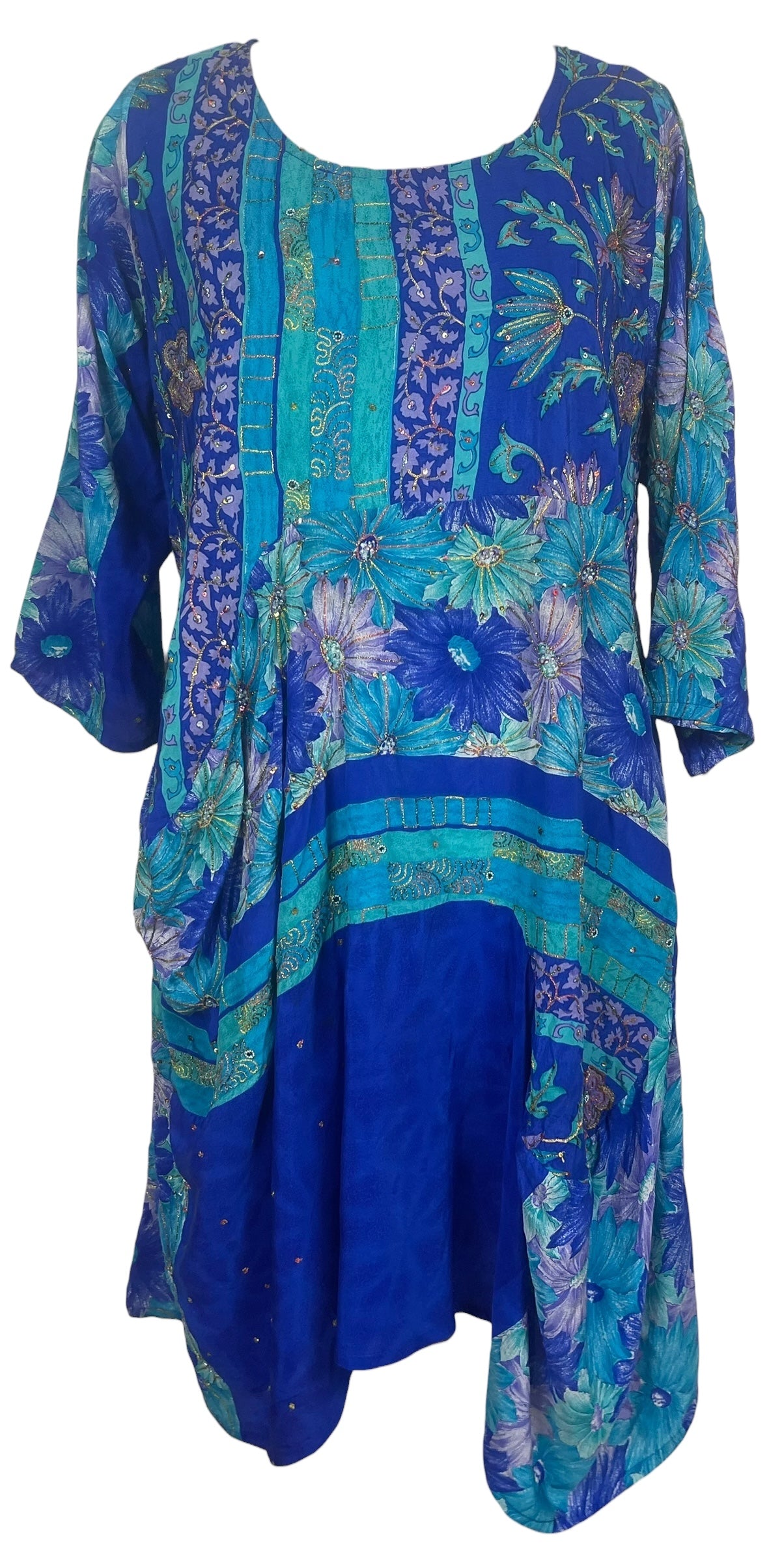 PREVIEW PRC8447 Wabi Sabi Sculptural Silk Long Tunic Dress