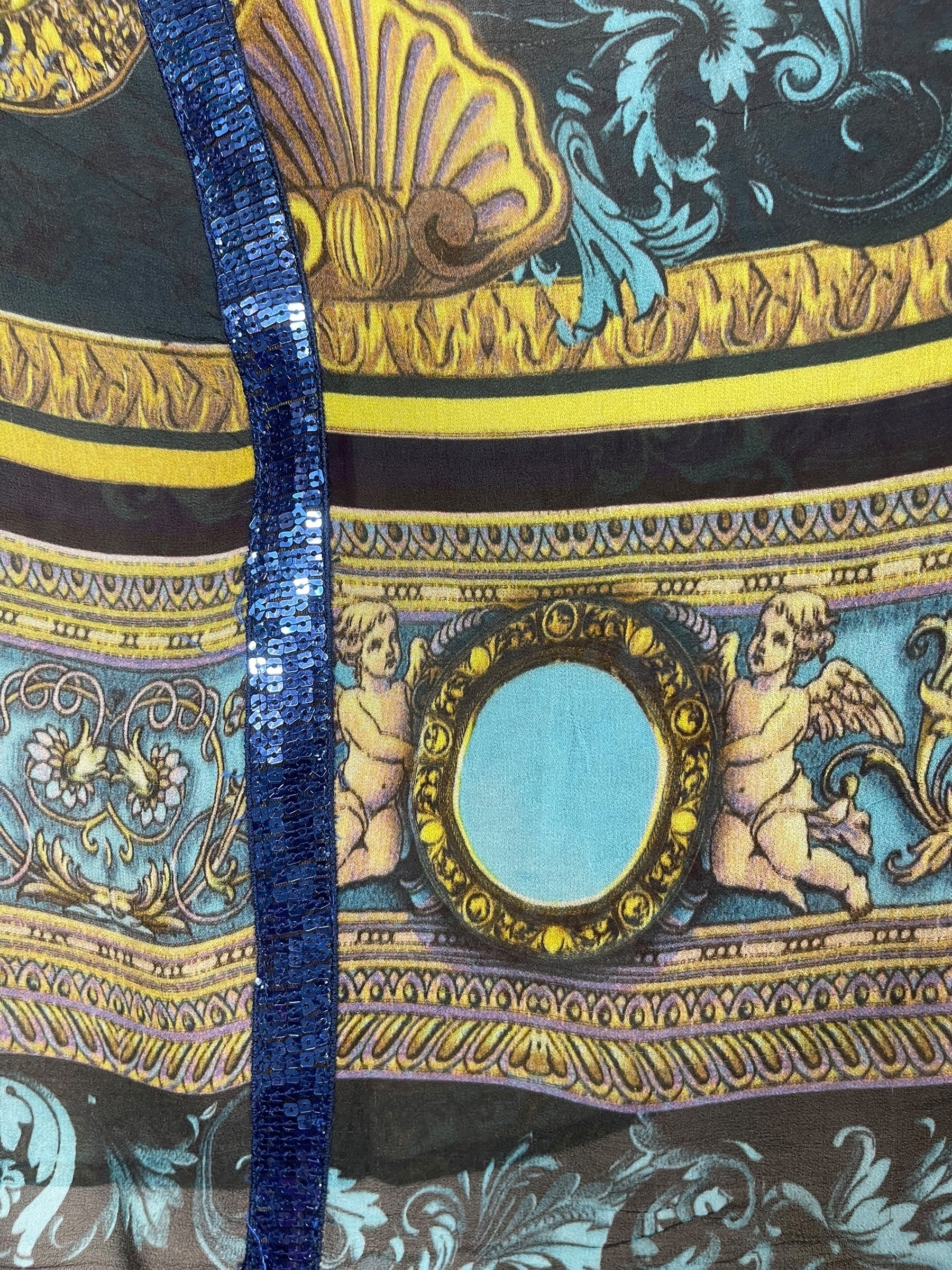 PRG7528 Sheer Avatar Pure Silk Capelet Poncho