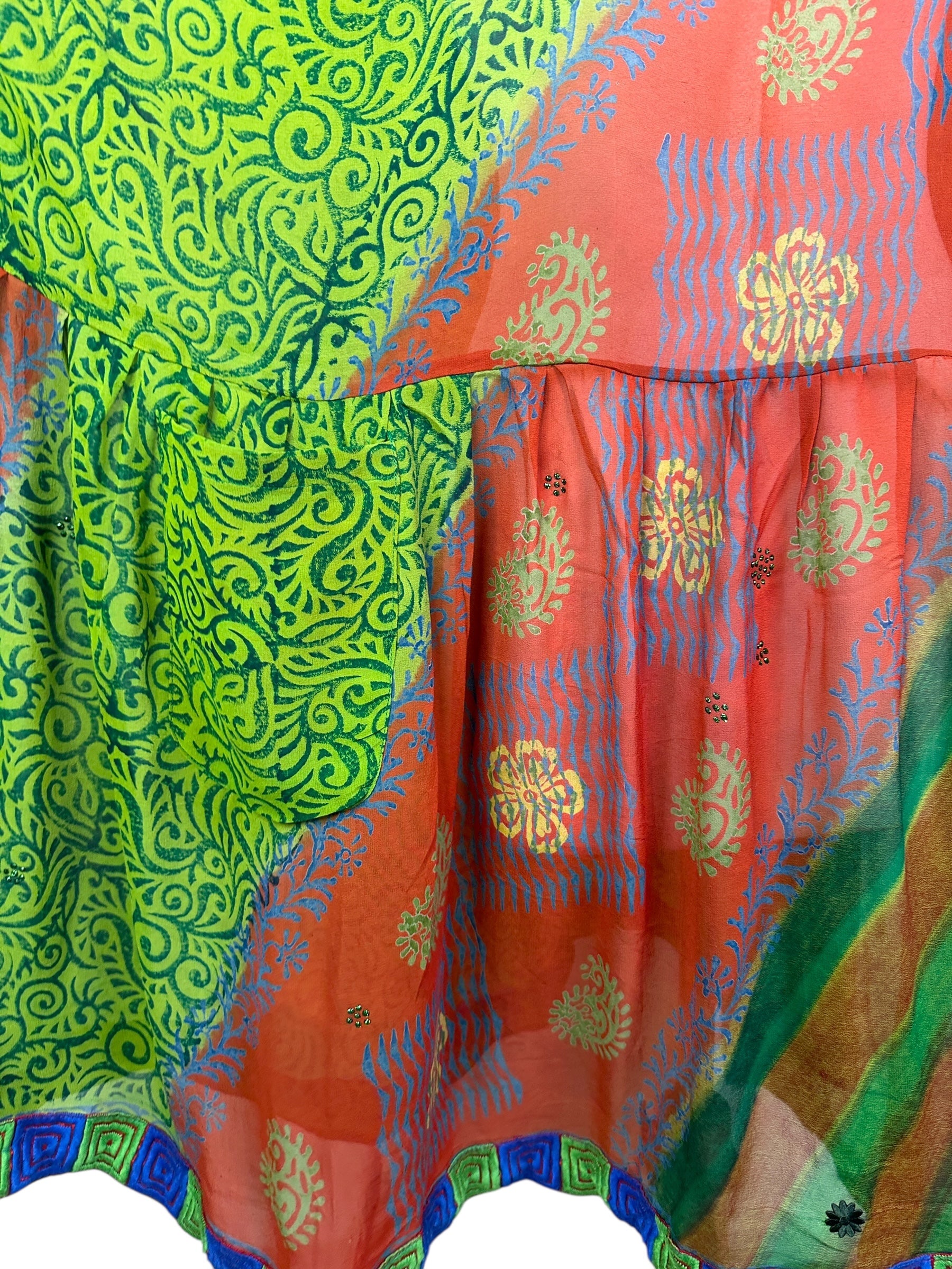 PRG8415 Sheer Avatar Pure Silk Boxy Babydoll Dress