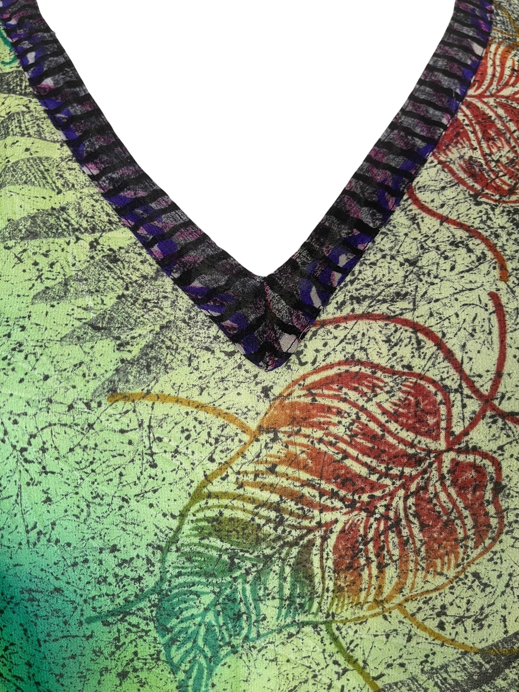 PREVIEW PRG8568 Sheer Avatar Pure Silk Midi Length Kaftan by MARCH2026 – Handmade ethical Midi Length Kaftan from sariKNOTsari using upcycled silk. Designed in Canada for travel and slow fashion, loved from Toronto to LA to Sydney. Featuring Zsiska, Bryn Walker and Artisan Leather coats by Rejean Pepin, Pepin designs