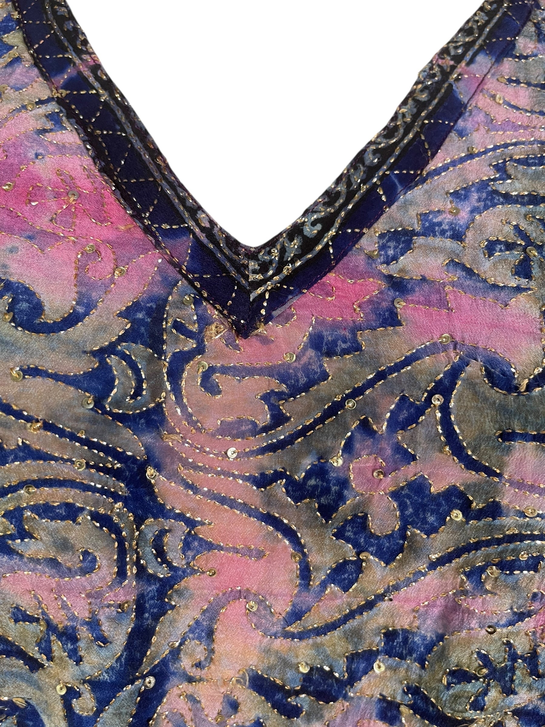 PREVIEW PRC8734  Avatar Pure Silk Long Tunic with Side Ties by MARCH2026 – Handmade ethical Side Tie Tunic from sariKNOTsari using upcycled silk. Designed in Canada for travel and slow fashion, loved from Toronto to LA to Sydney.