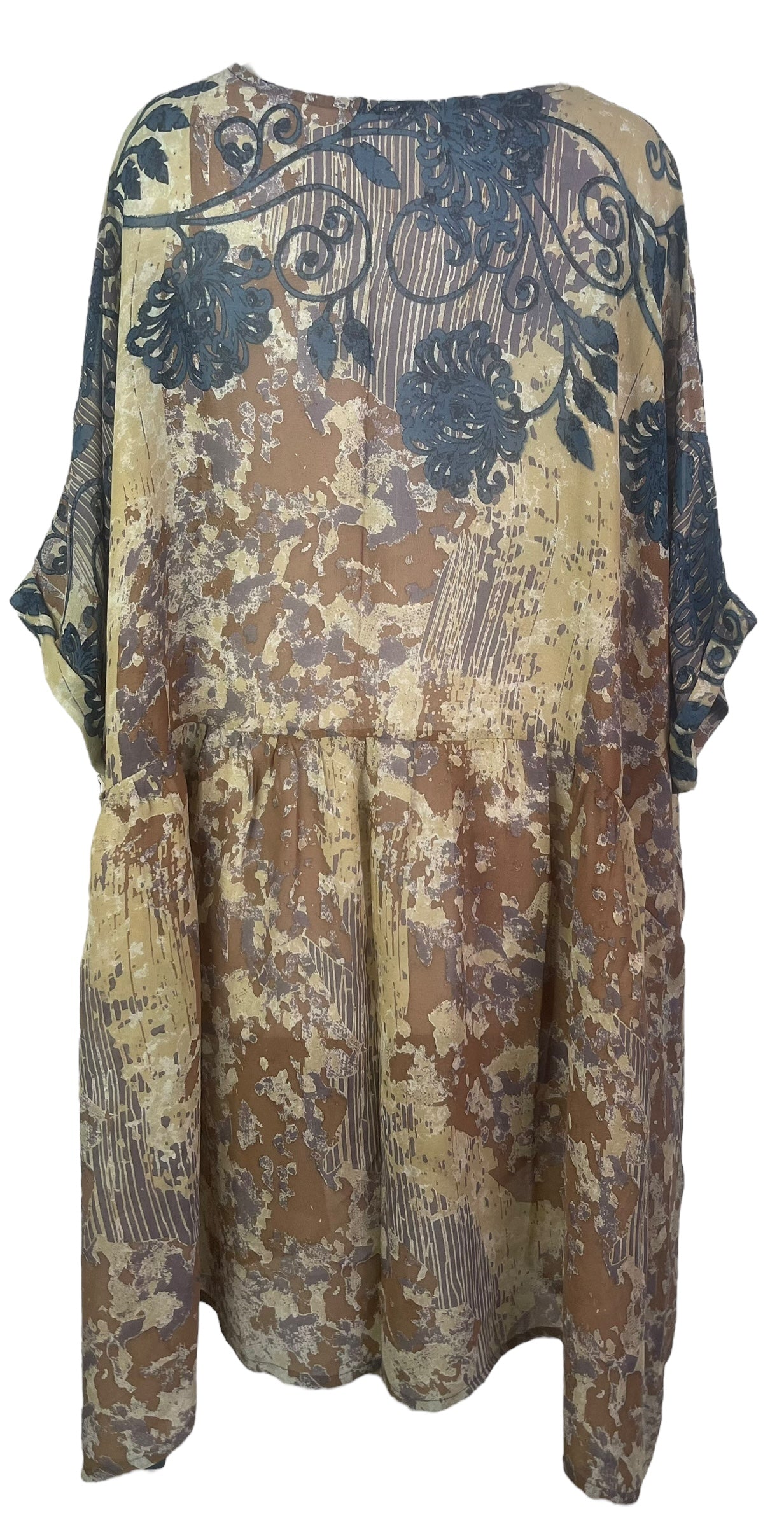 PRG8167 Sheer Avatar Pure Silk Boxy Babydoll Dress