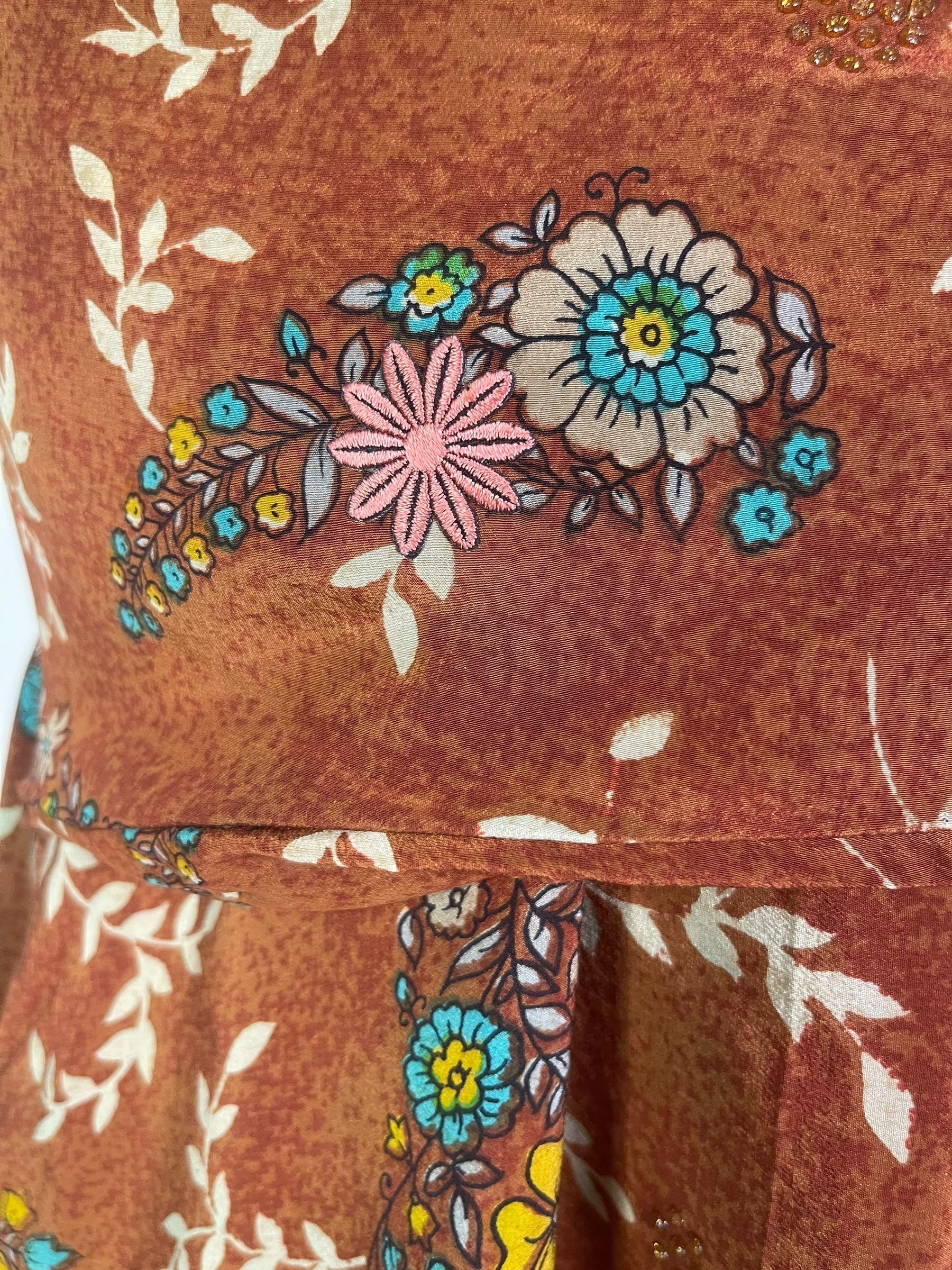 PRC8460 Avatar Pure Silk Self Pocket Tunic Dress