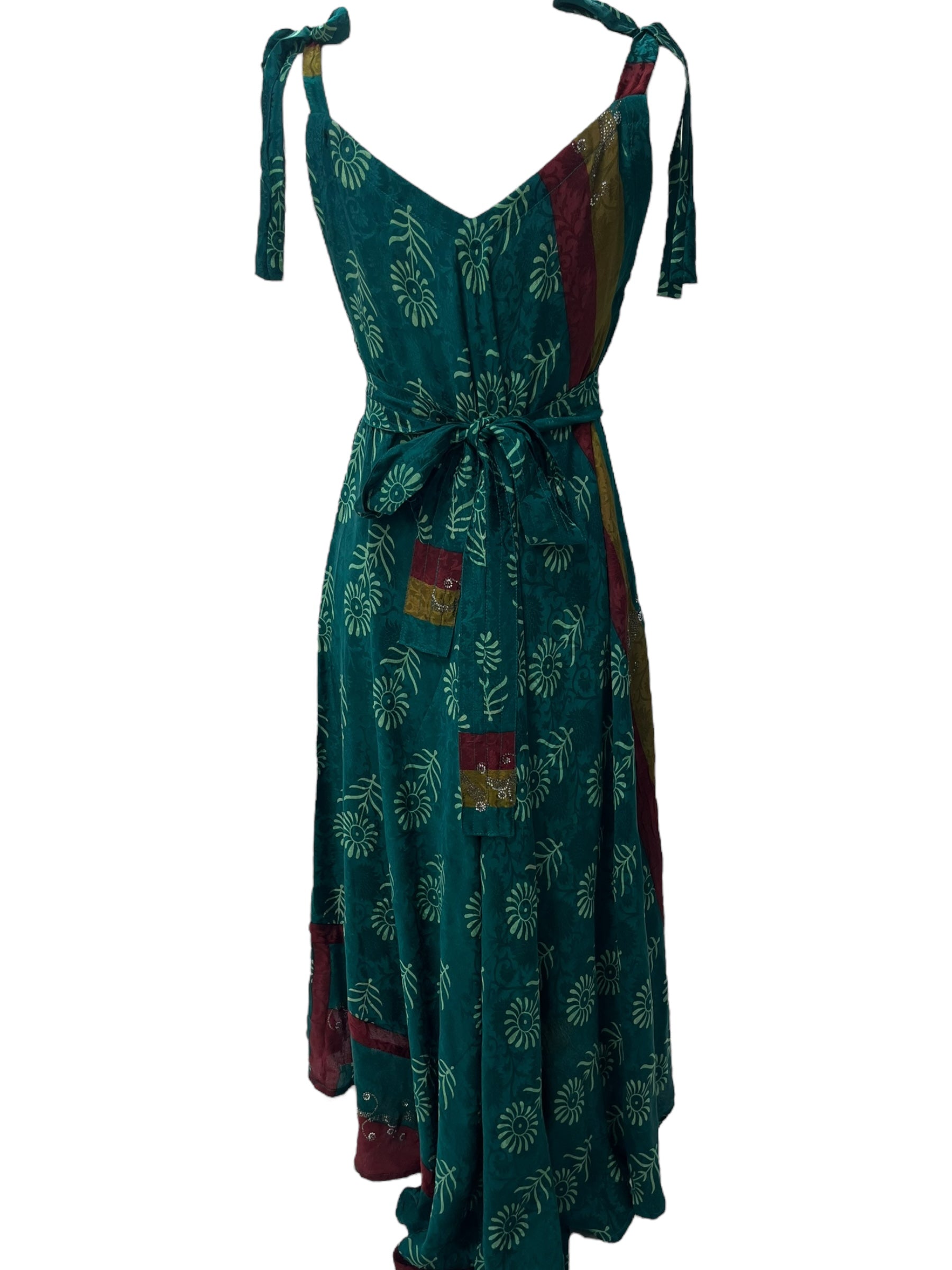 PRC528 Avatar Pure Silk Maxi Dress with Belt