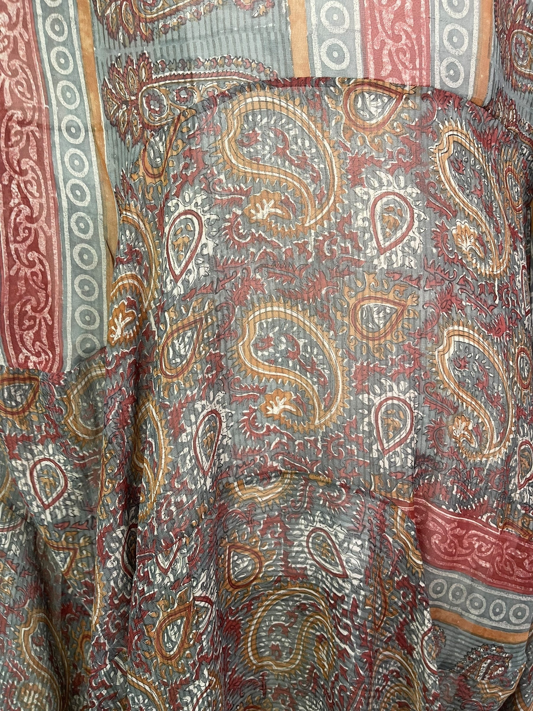 PRG7988 Sheer Avatar Pure Silk Sculptural Long Tunic Dress