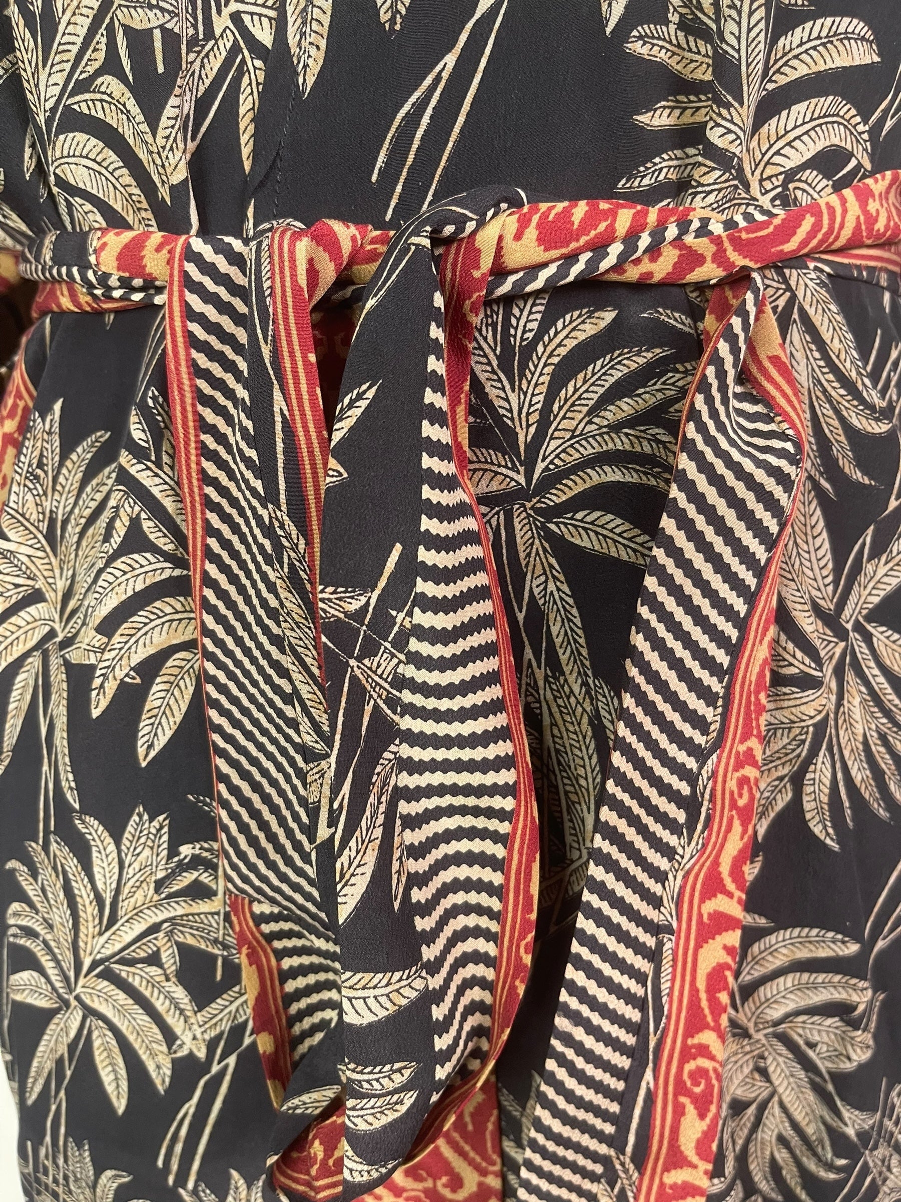 PRC8626 Avatar Pure Silk Kimono-Sleeved Jacket with Belt