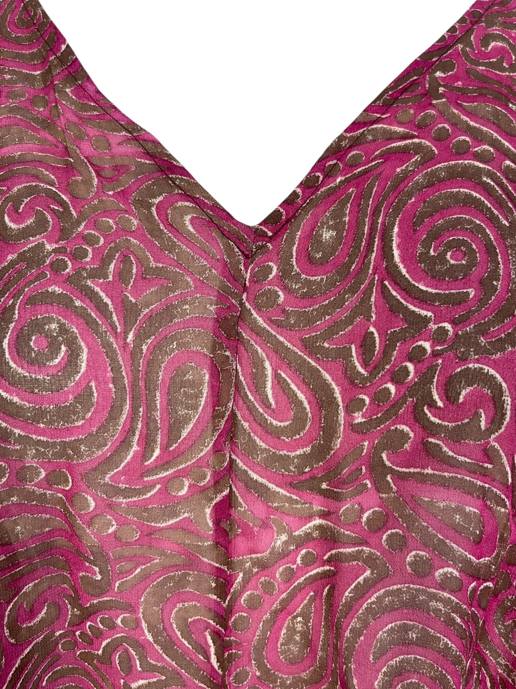 PRG7089 Sheer Avatar Pure Silk Waterfall Top