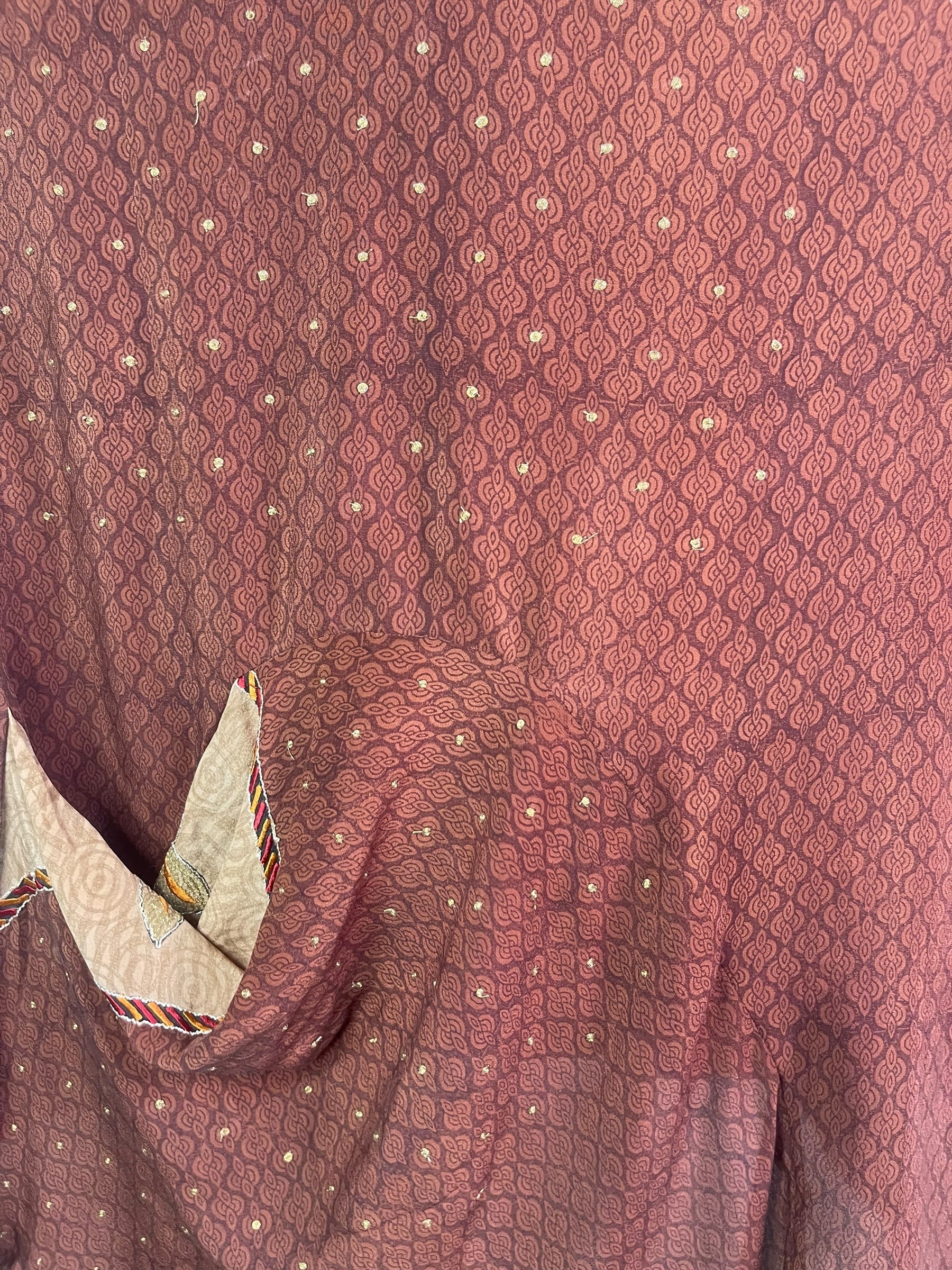 PRC7951 Wabi Sabi Pure Silk Self Pocket Tunic Dress